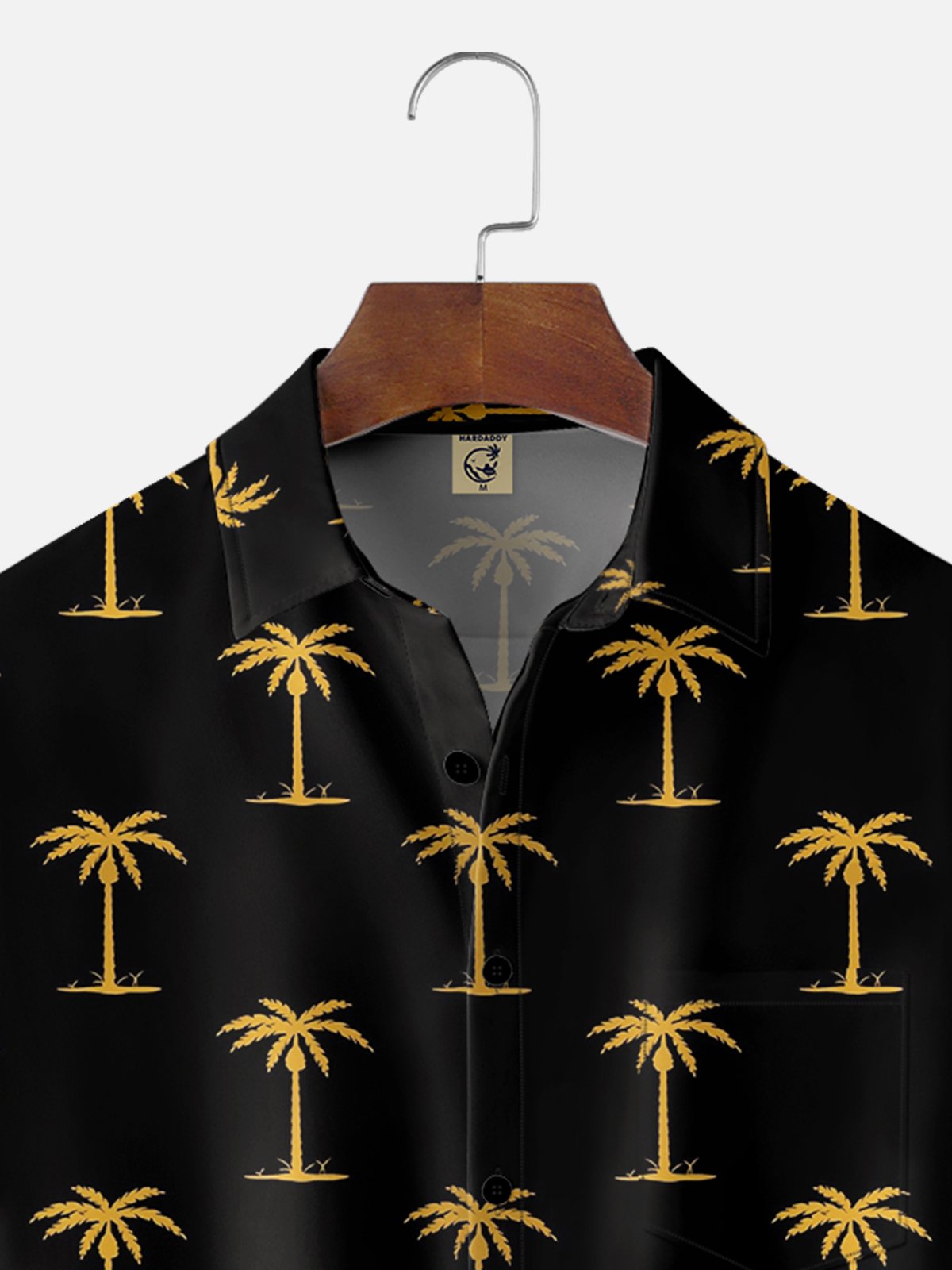 Moisture Wicking Coconut Tree Chest Pocket Hawaiian Shirt