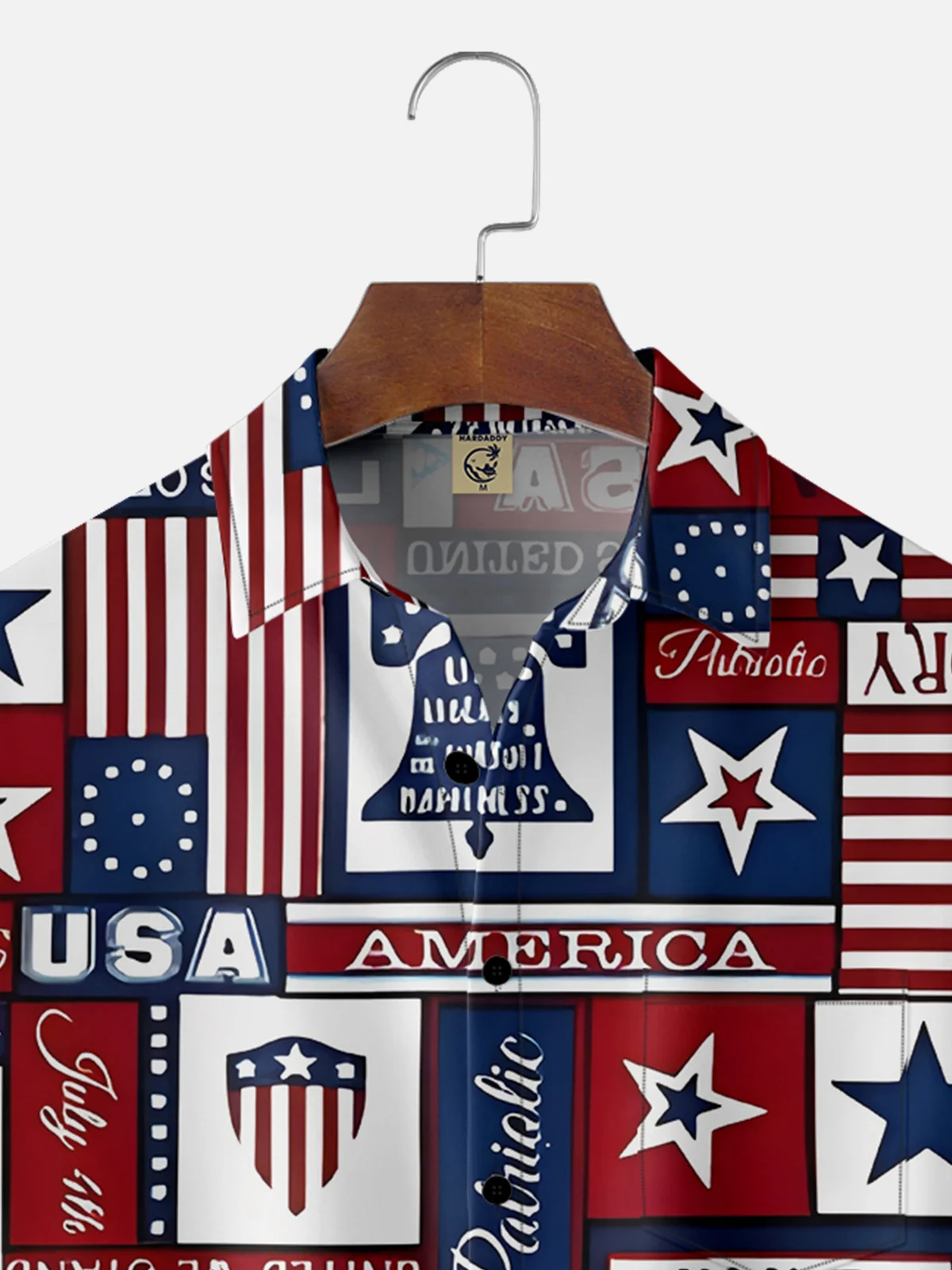 Moisture-wicking American Flag Art Stitching Chest Pocket Casual Shirt