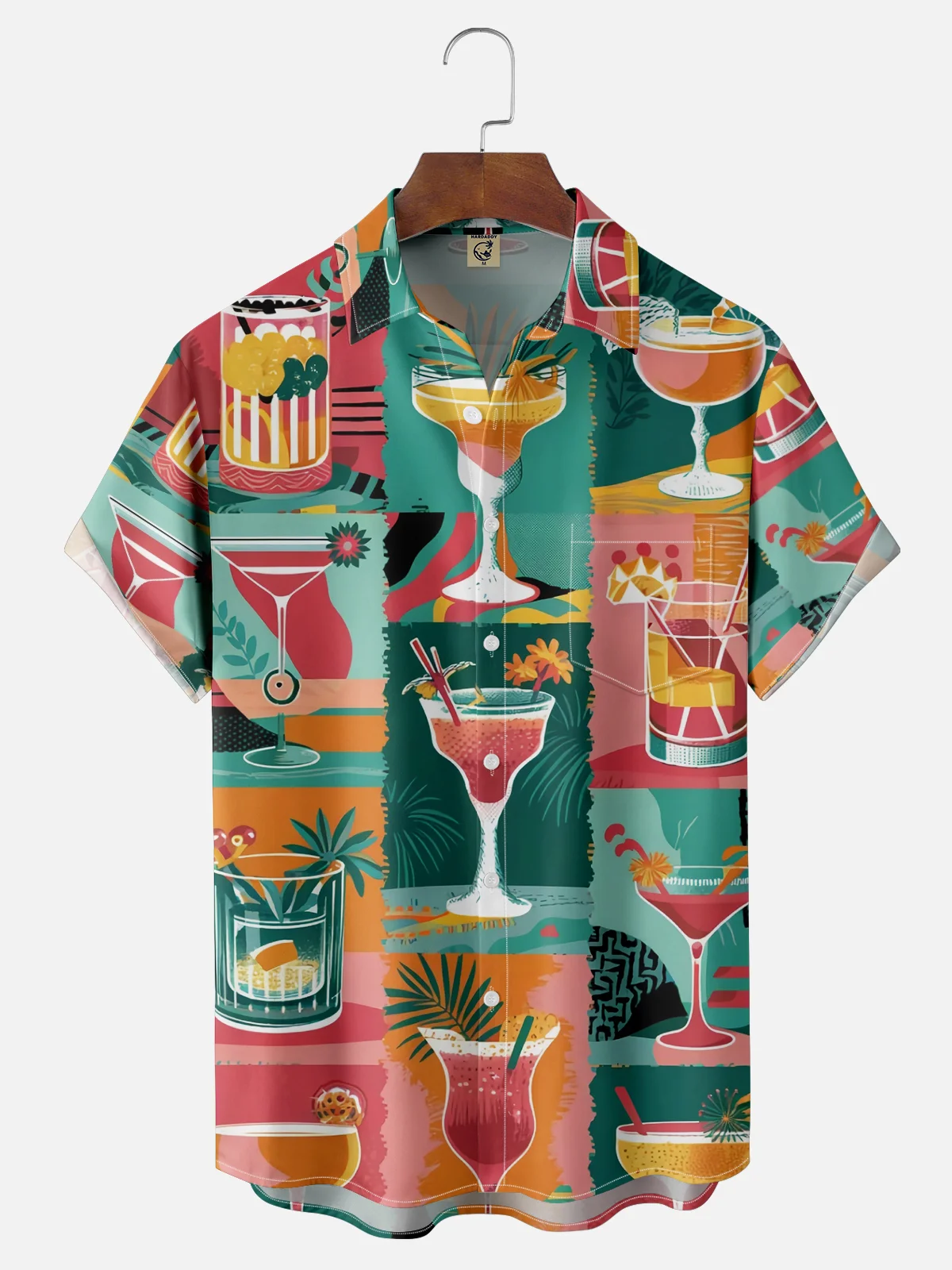Moisture Wicking Cocktail Chest Pocket Hawaiian Shirt