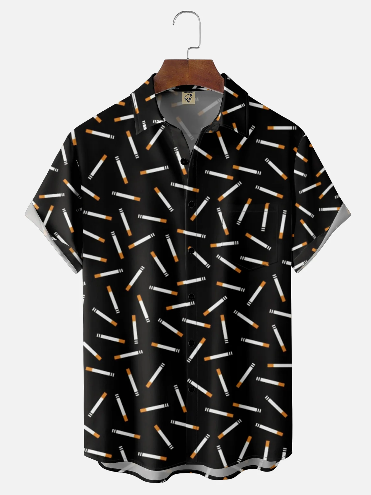 Moisture Wicking Smoke Chest Pocket Hawaiian Shirt