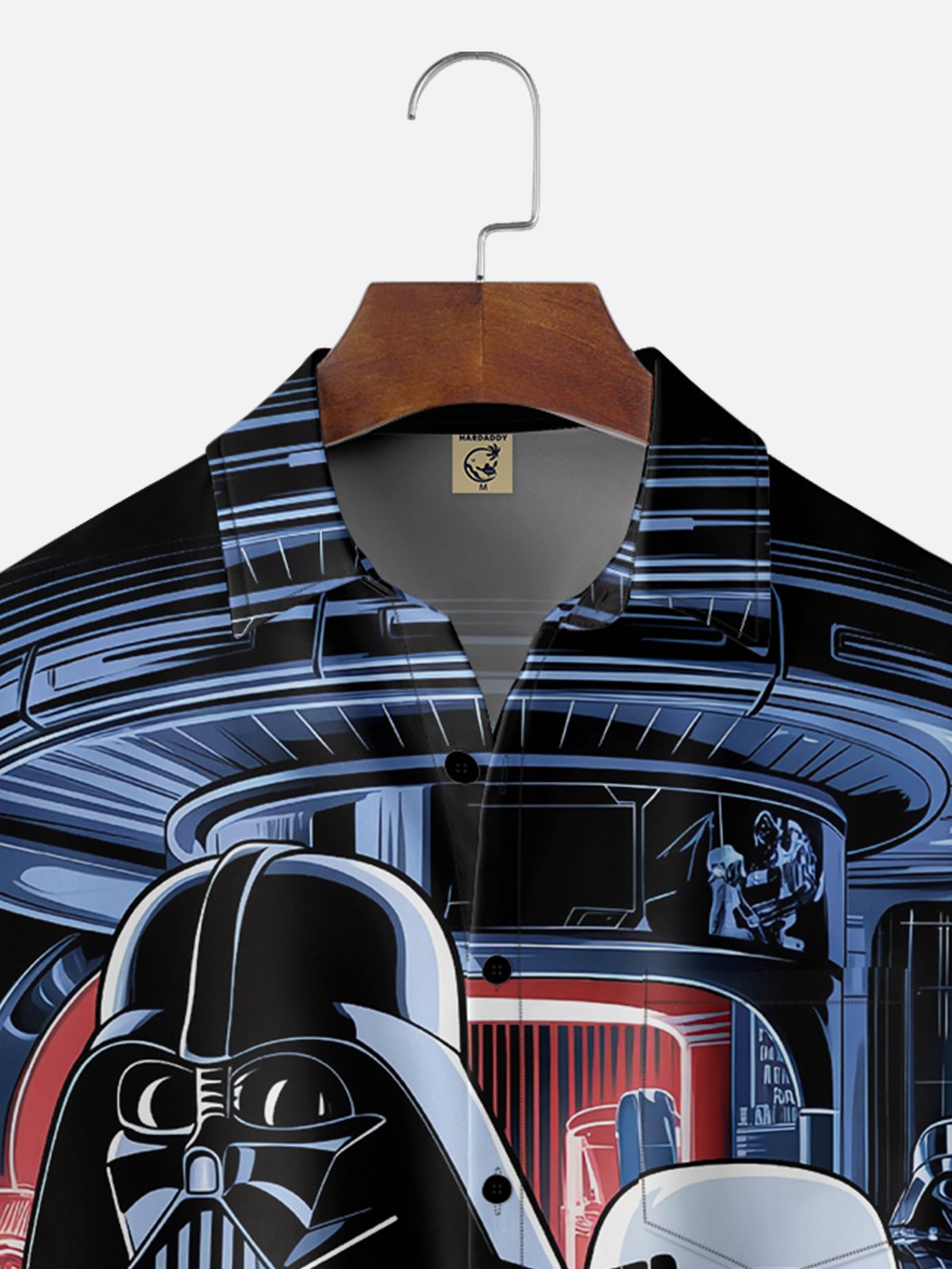 Moisture Wicking Star Robot Chest Pocket Hawaiian Shirt