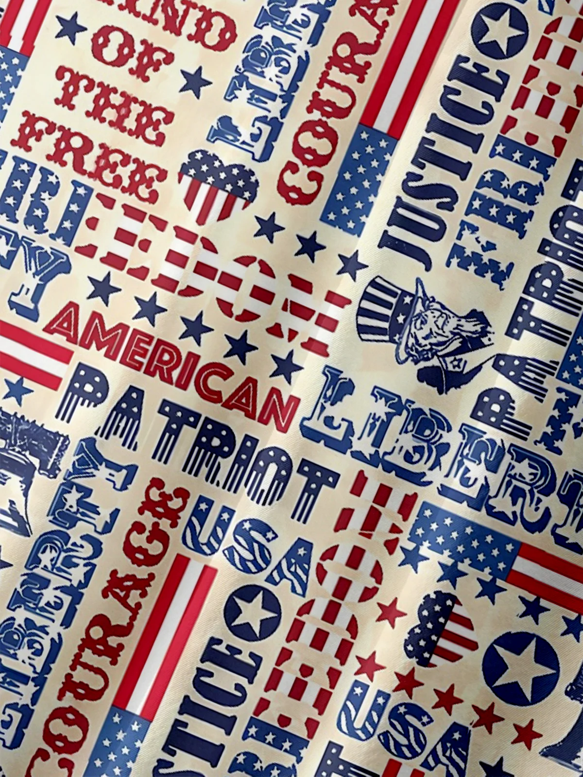 Moisture-wicking Abstract Independence Day American Flag Chest Pocket Casual Shirt