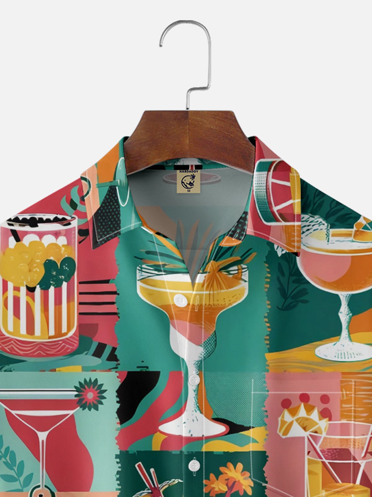 Moisture Wicking Cocktail Chest Pocket Hawaiian Shirt