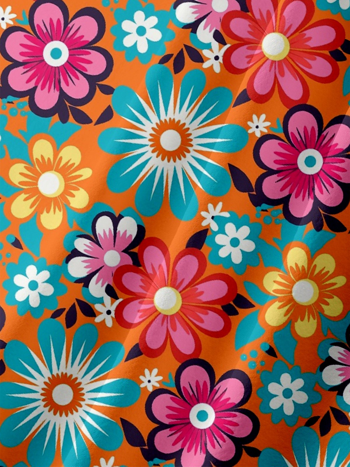 Moisture Wicking Floral Chest Pocket Hawaiian Shirt