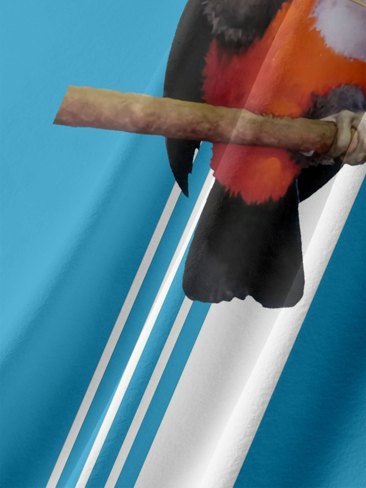 Moisture Wicking Toucan Parrot Chest Pocket Bowling Shirt