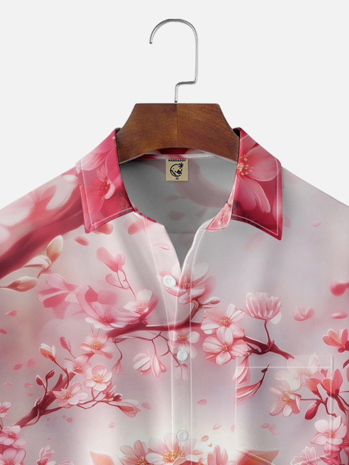 Moisture-wicking Sakura Pig Chest Pocket Hawaiian Shirt