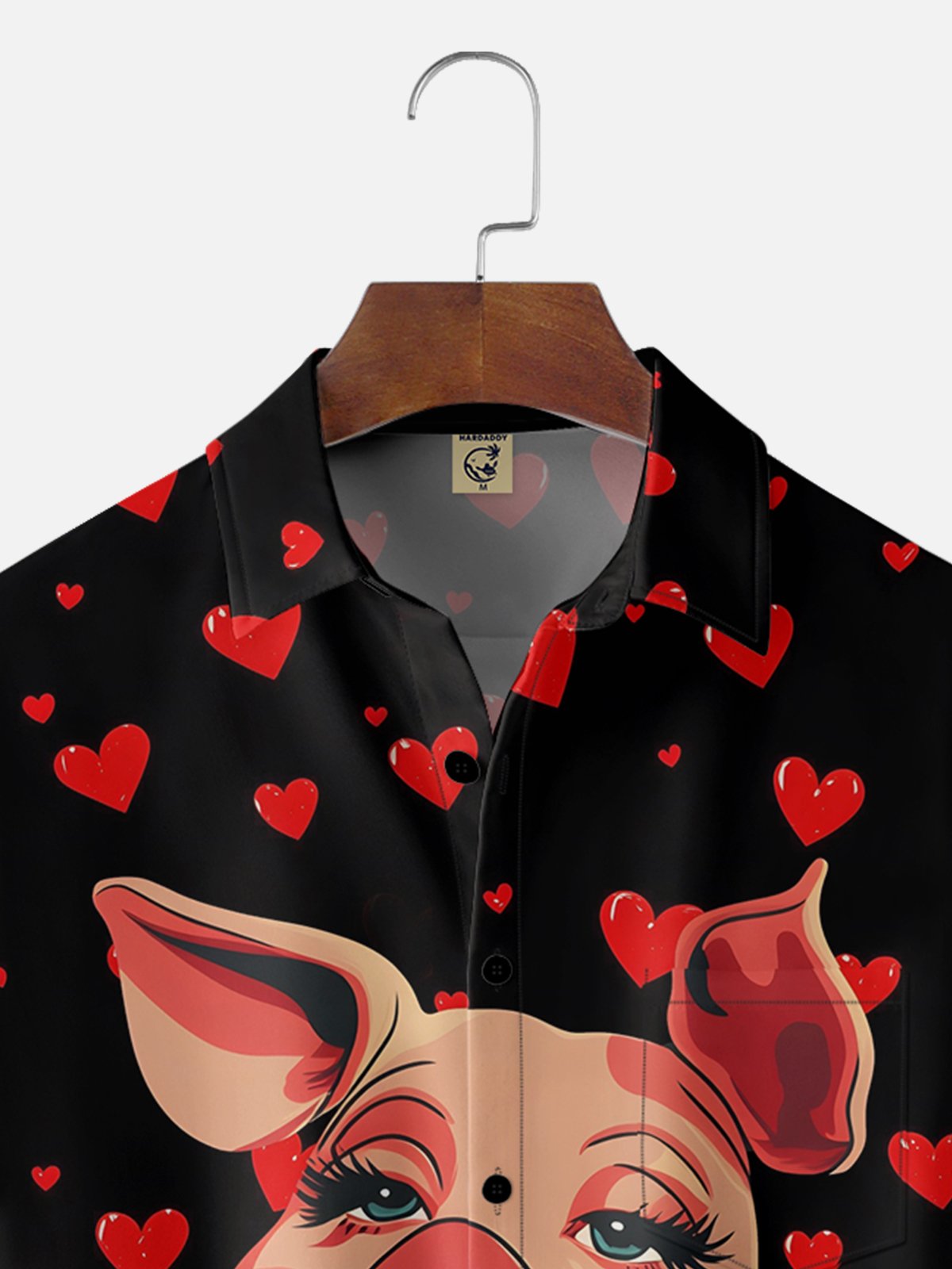 Moisture-wicking Lady Pig Chest Pocket Casual Shirt