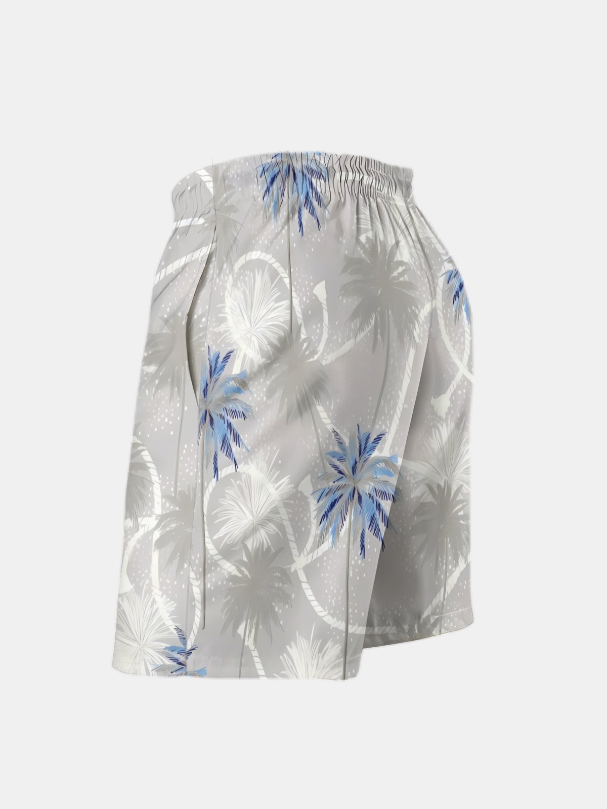 Men's Swim Trunks Hawaiian Tropical Palm Tree Beach Shorts with Pockets