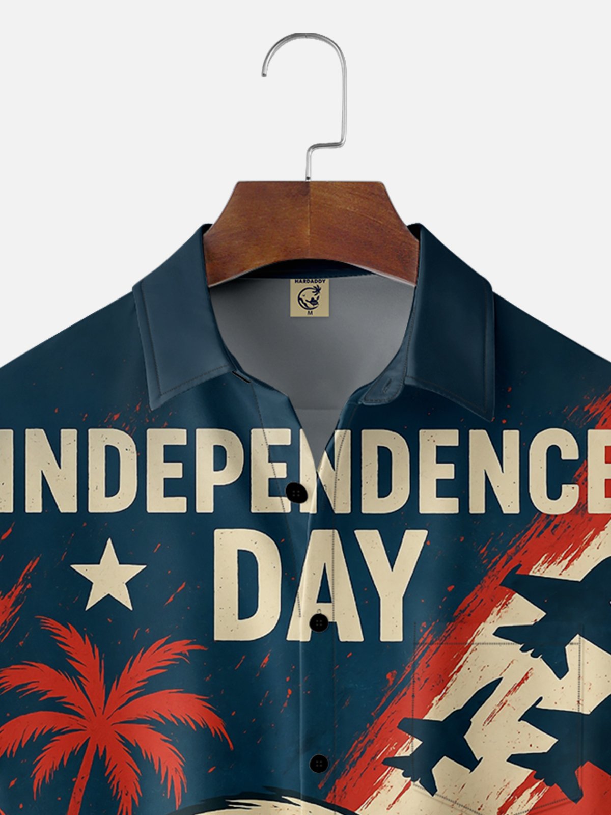 Moisture-wicking Independence Day Bald Eagle American Flag Chest Pocket Casual Shirt
