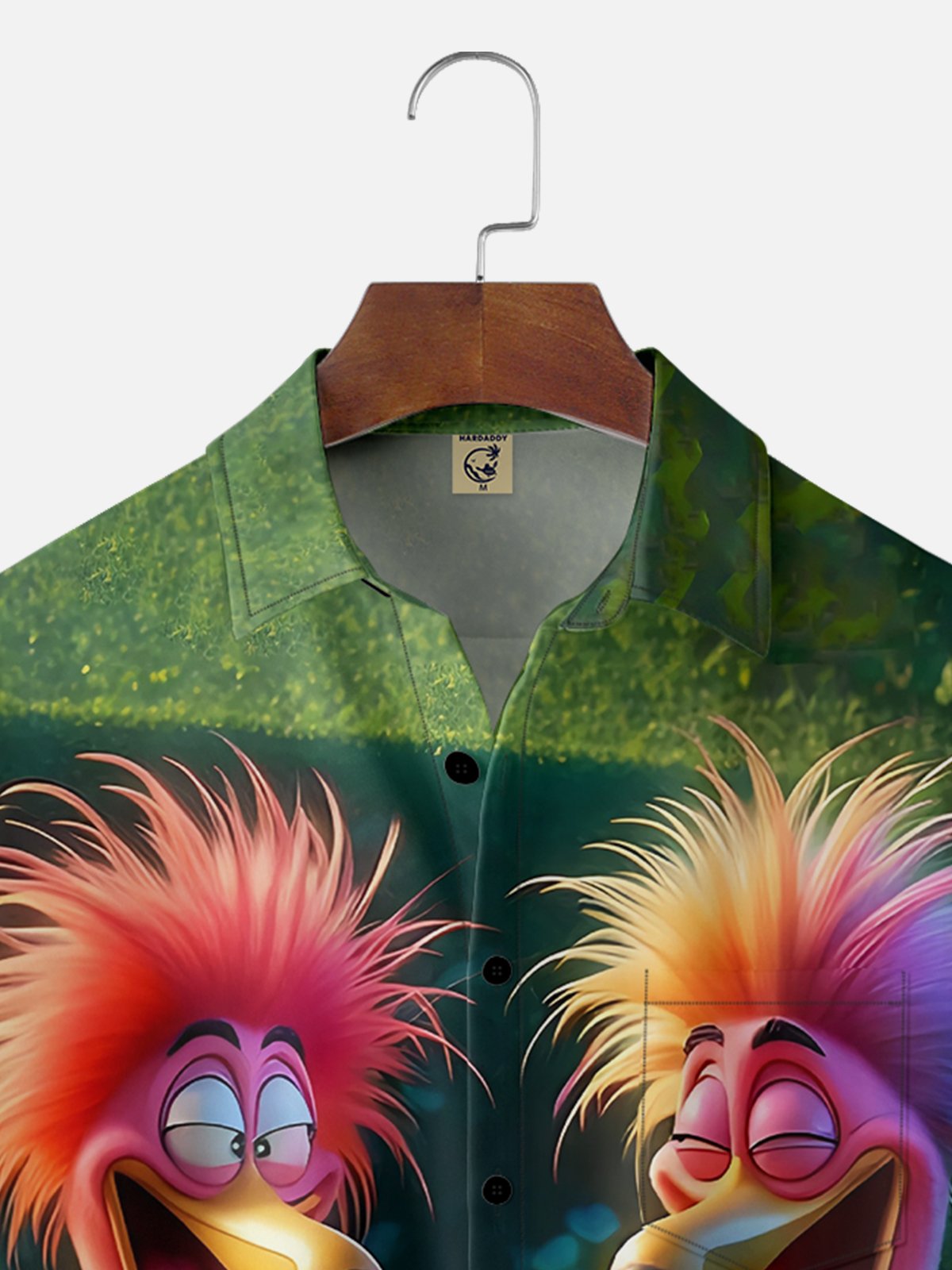 Moisture-wicking Holiday Flamingo Chest Pocket Hawaiian Shirt