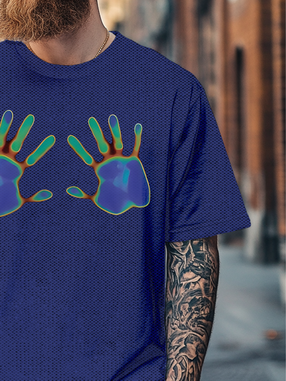 Men's Palm Fun Avant-garde Fitted T-shirts