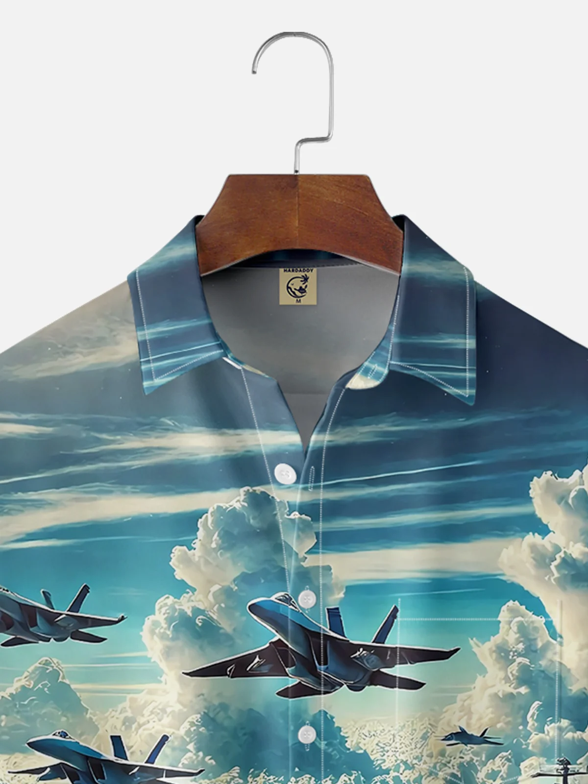 Moisture-wicking Air Force Aircraft Carrier Memorial Day Chest Pocket Casual Shirt