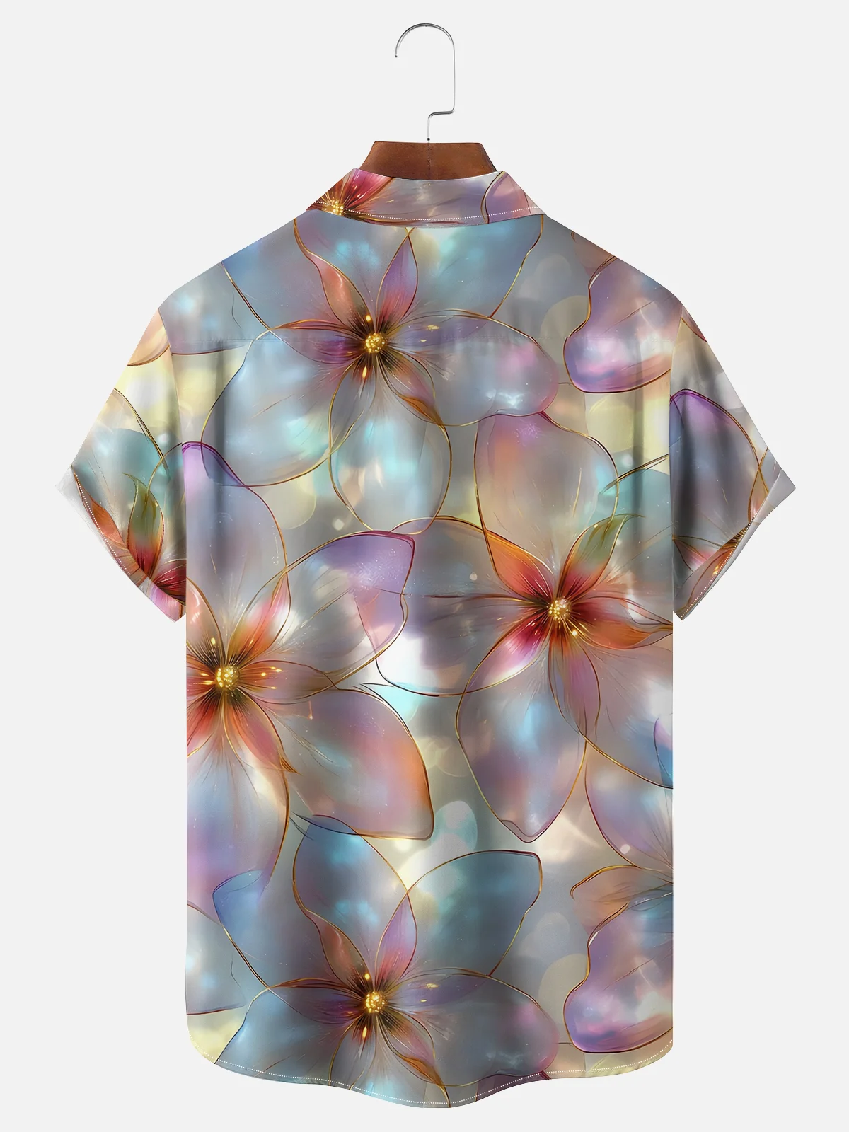 Moisture-wicking Dreamy Floral Chest Pocket Hawaiian Shirt