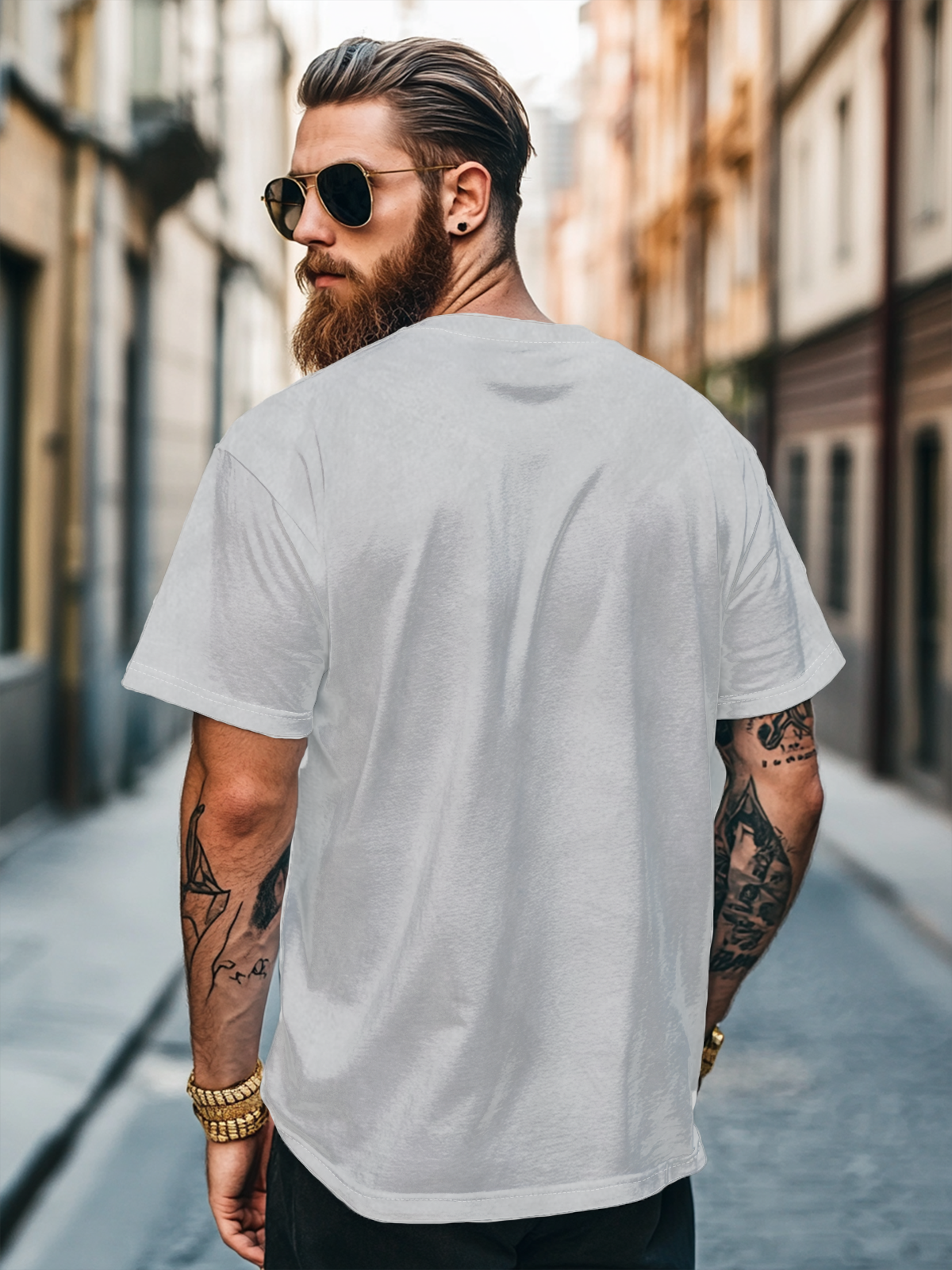 Men's Cat Fun Edgy Fitted T-shirts