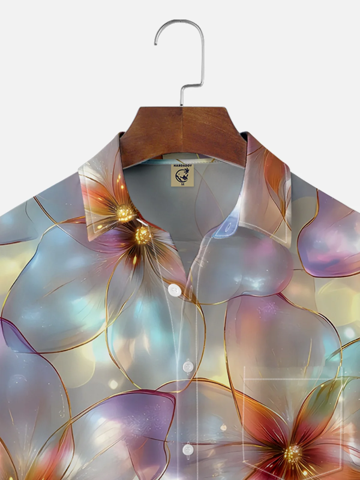 Moisture-wicking Dreamy Floral Chest Pocket Hawaiian Shirt