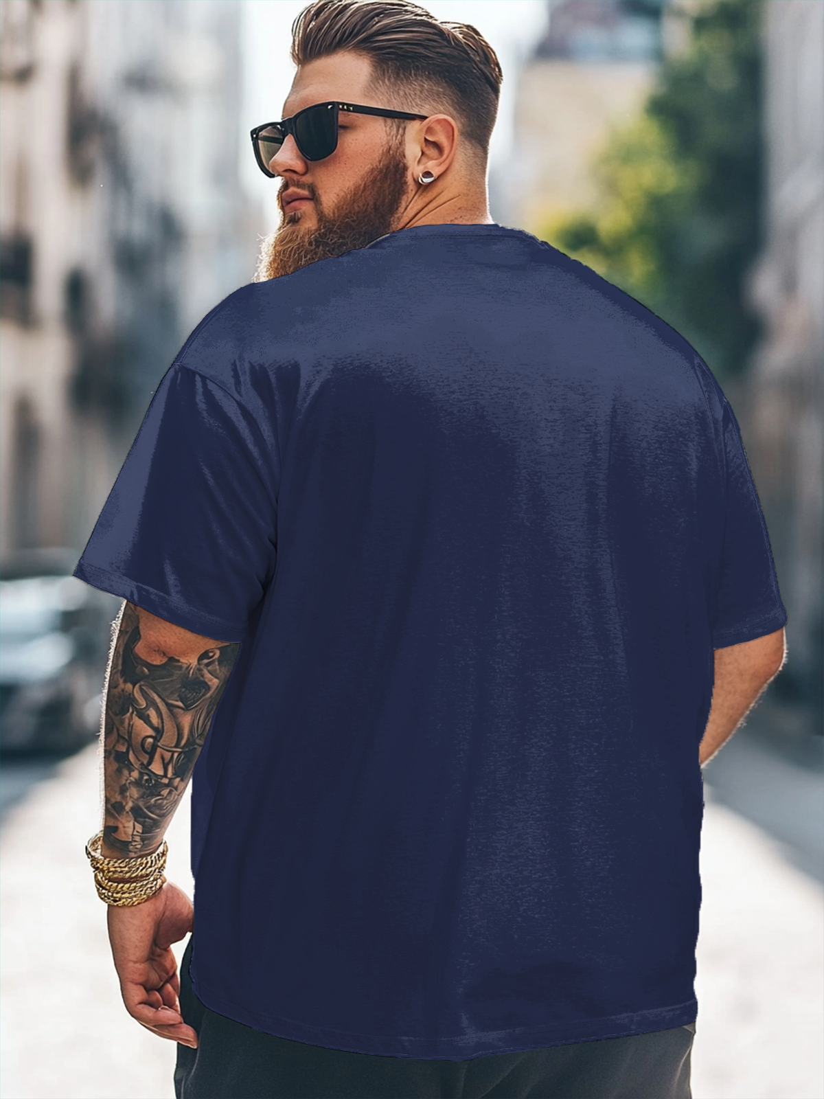 Big Size Men's Canada Day Art Multicolor Loose T-shirt