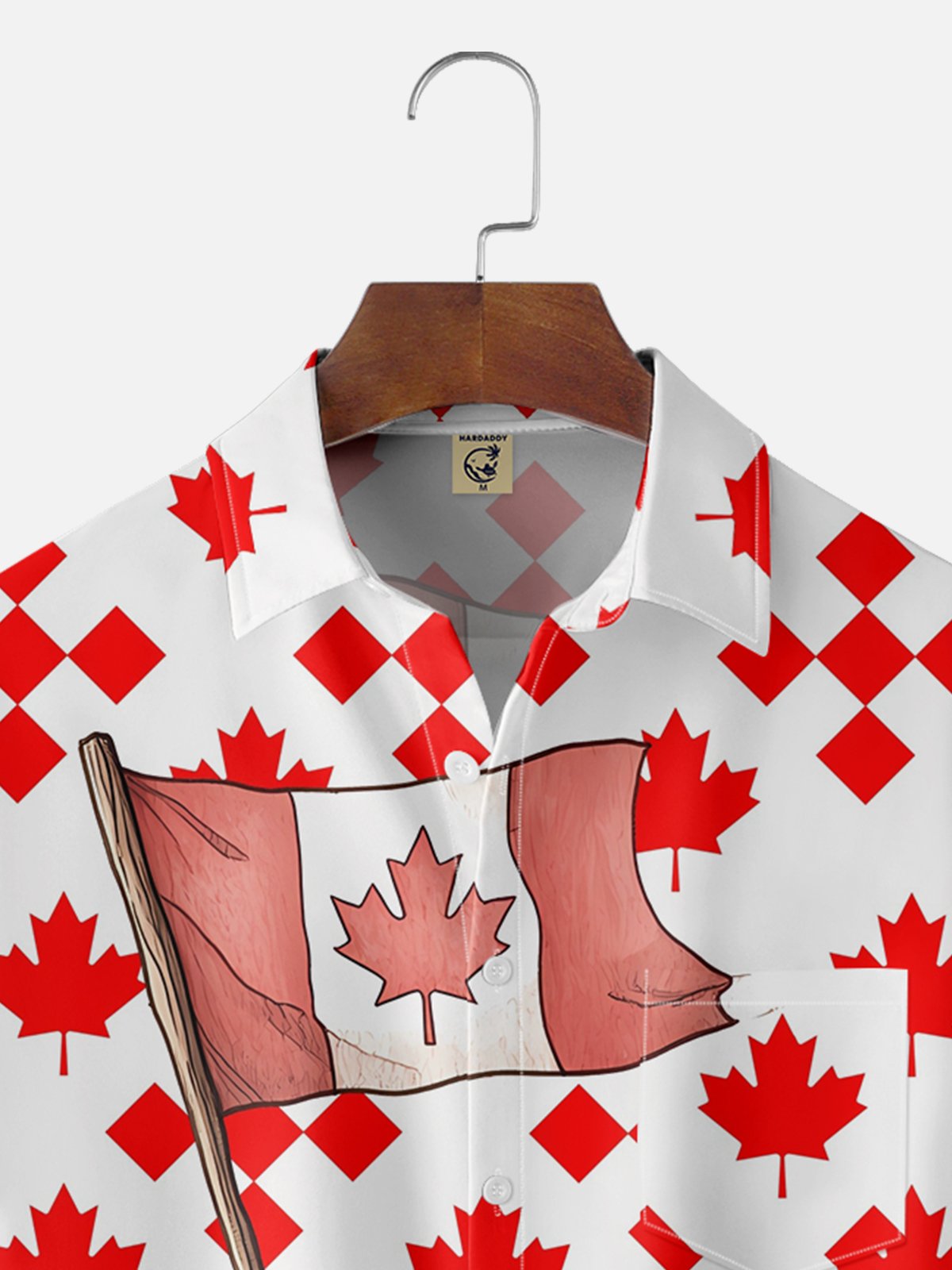 Moisture-wicking Canada Day Beaver Chest Pocket Casual Shirt