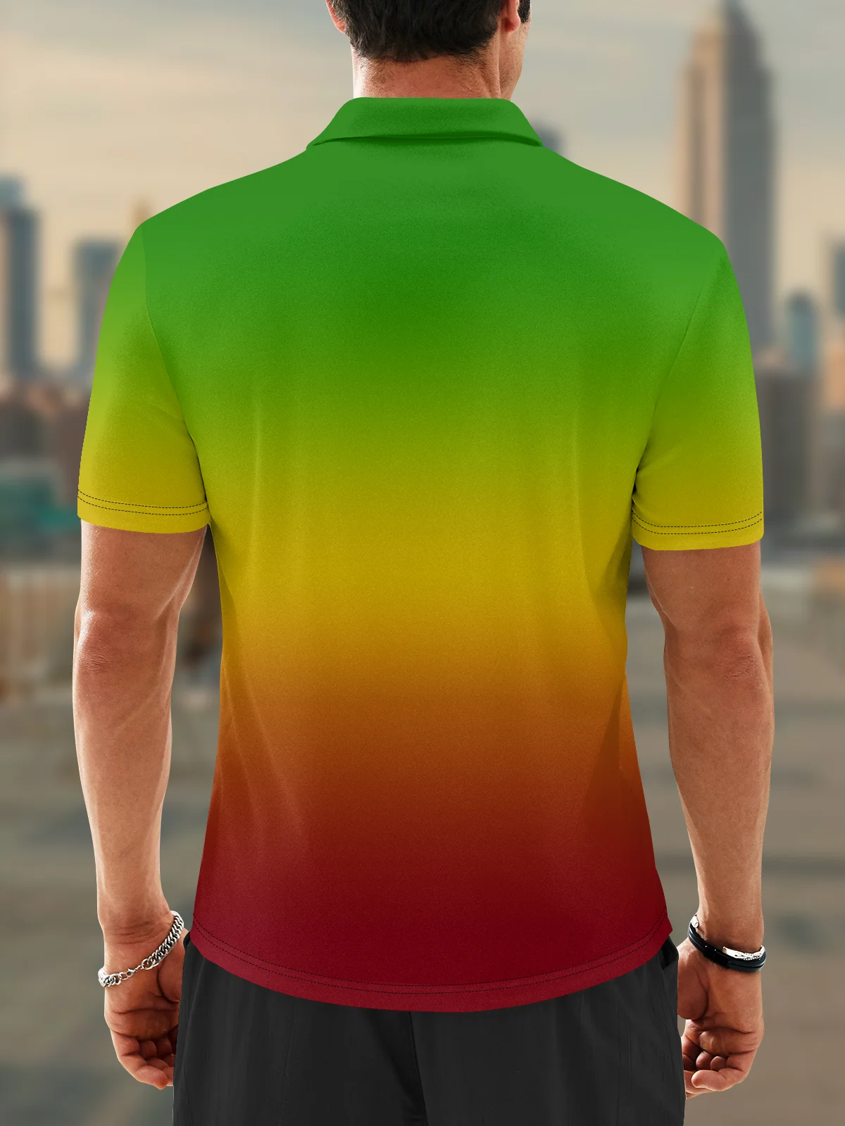 Moisture Wicking Juneteenth Elephant Gradient Golf Polo