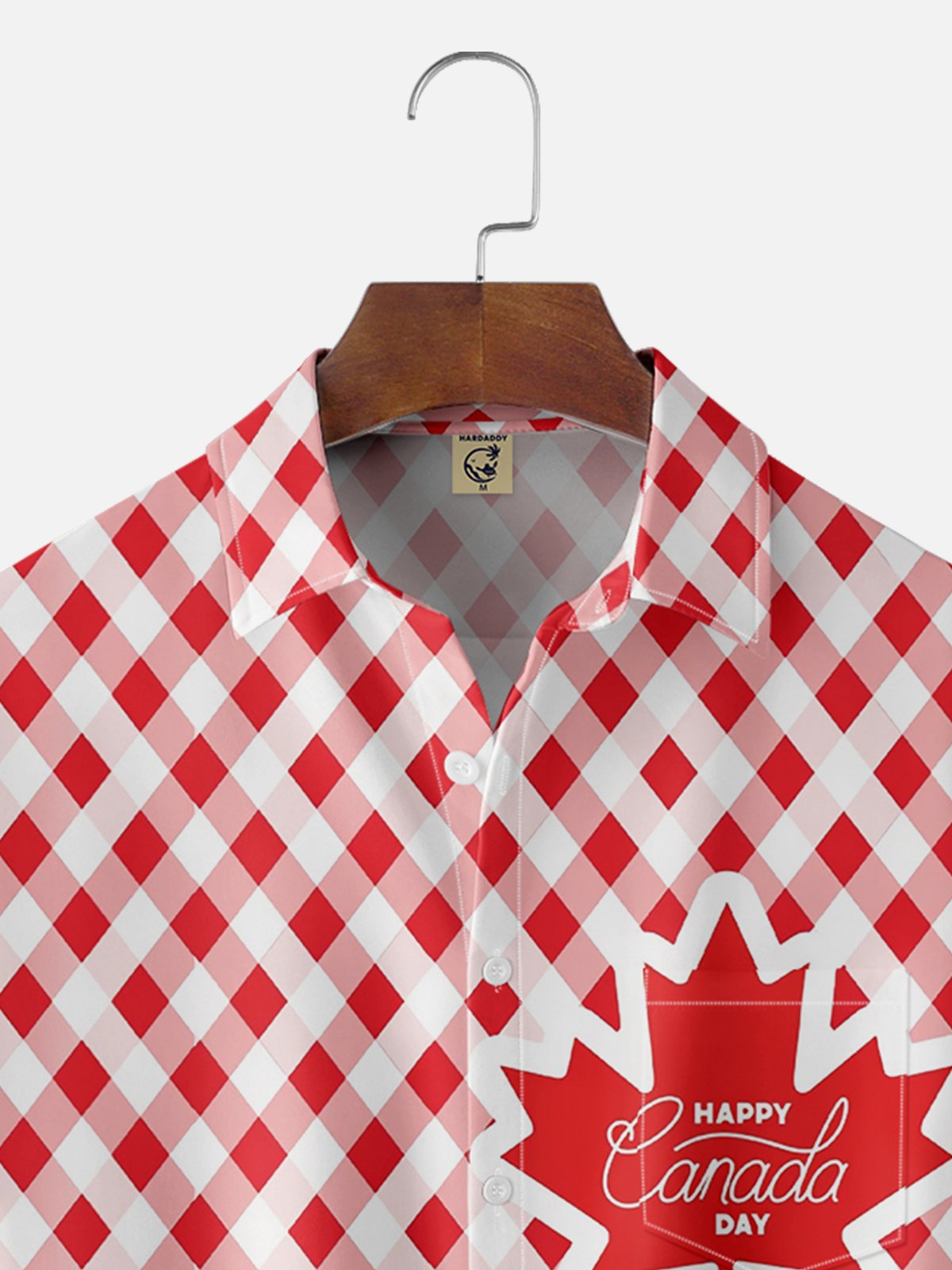 Moisture Wicking Canada Day Maple Leaf Chest Pocket Hawaiian Shirt