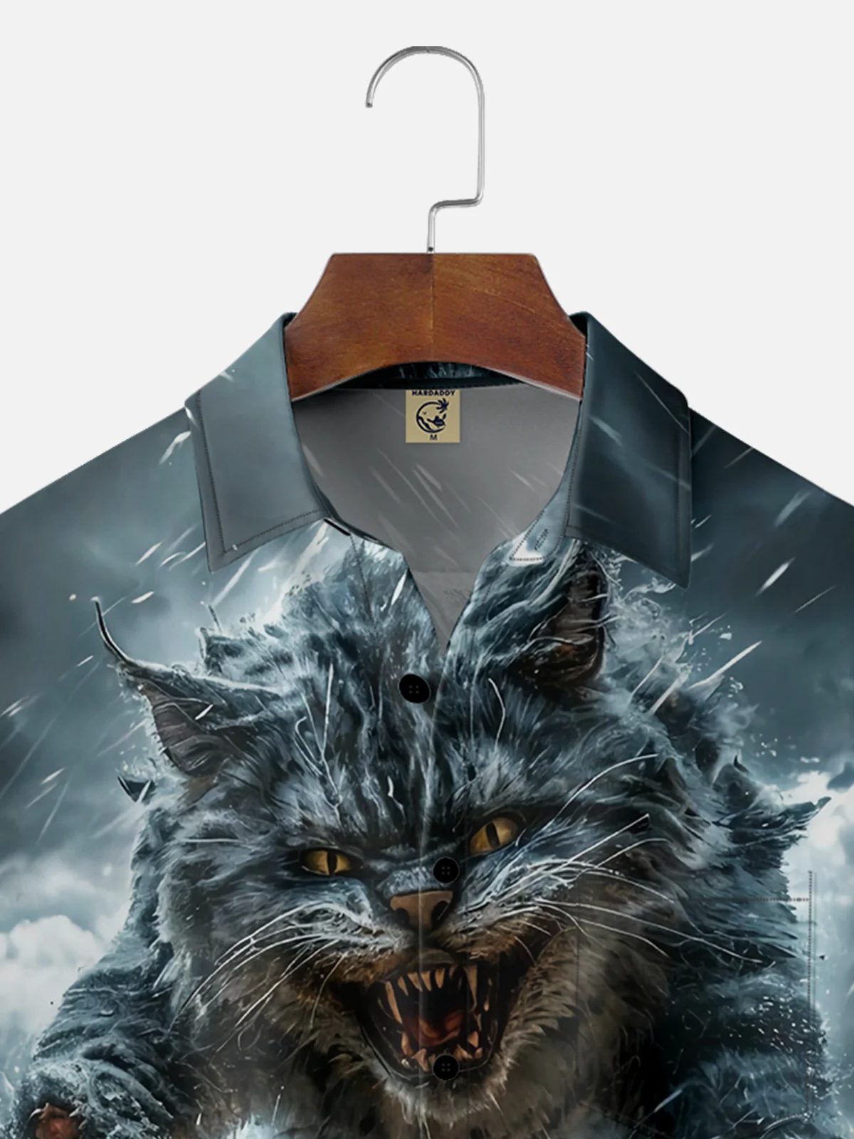 Moisture Wicking Pirate Cat Chest Pocket Hawaiian Shirt