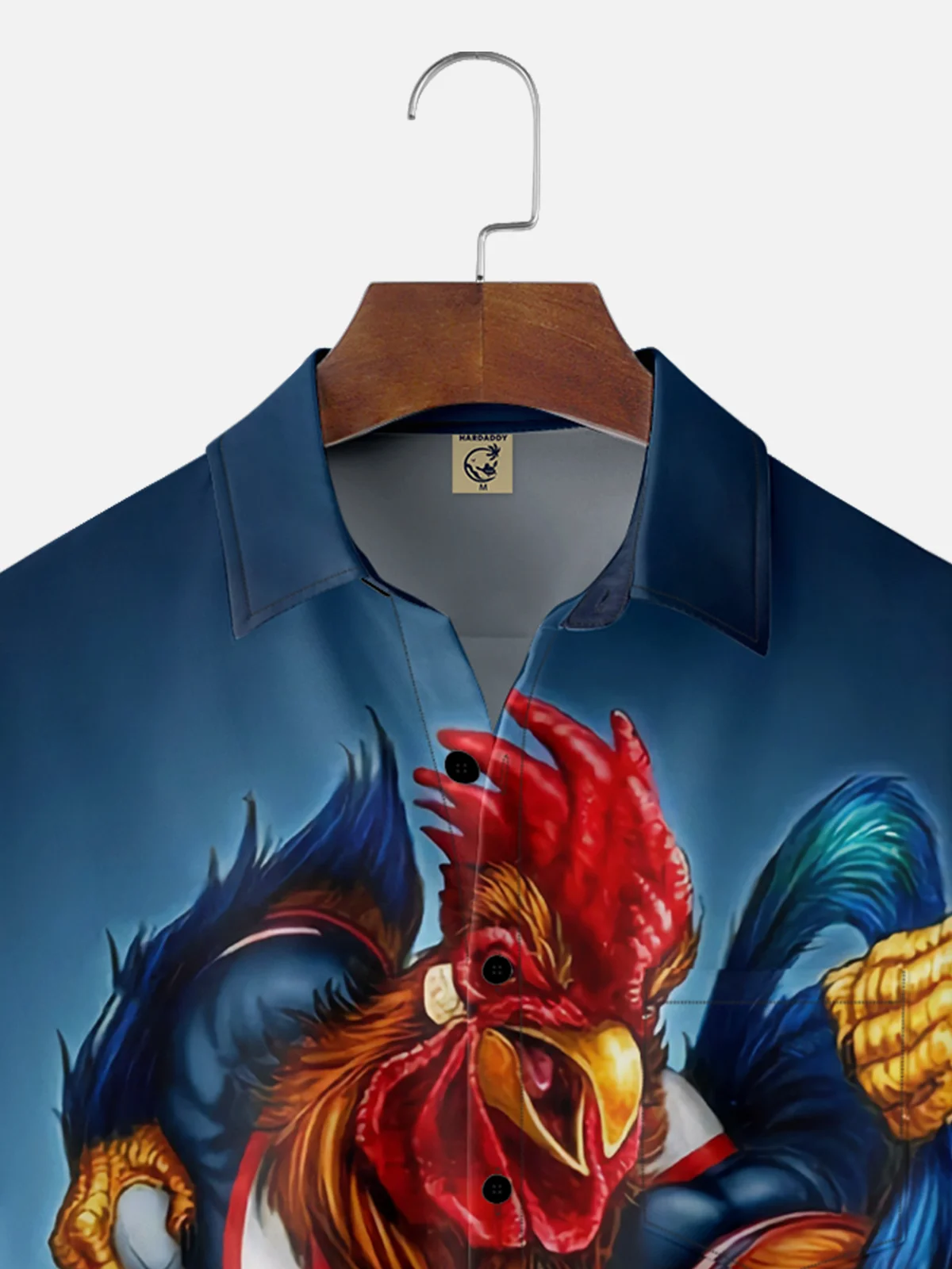 Moisture Wicking Funny Chicken Chest Pocket Hawaiian Shirt