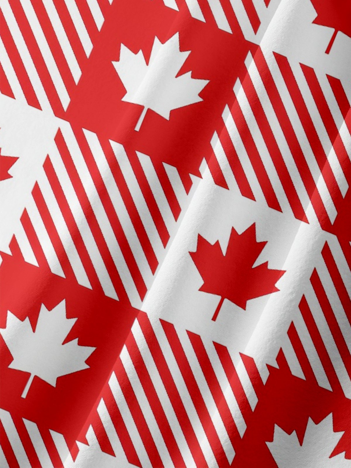 Moisture Wicking Canada Day Maple Leaf Chest Pocket Hawaiian Shirt