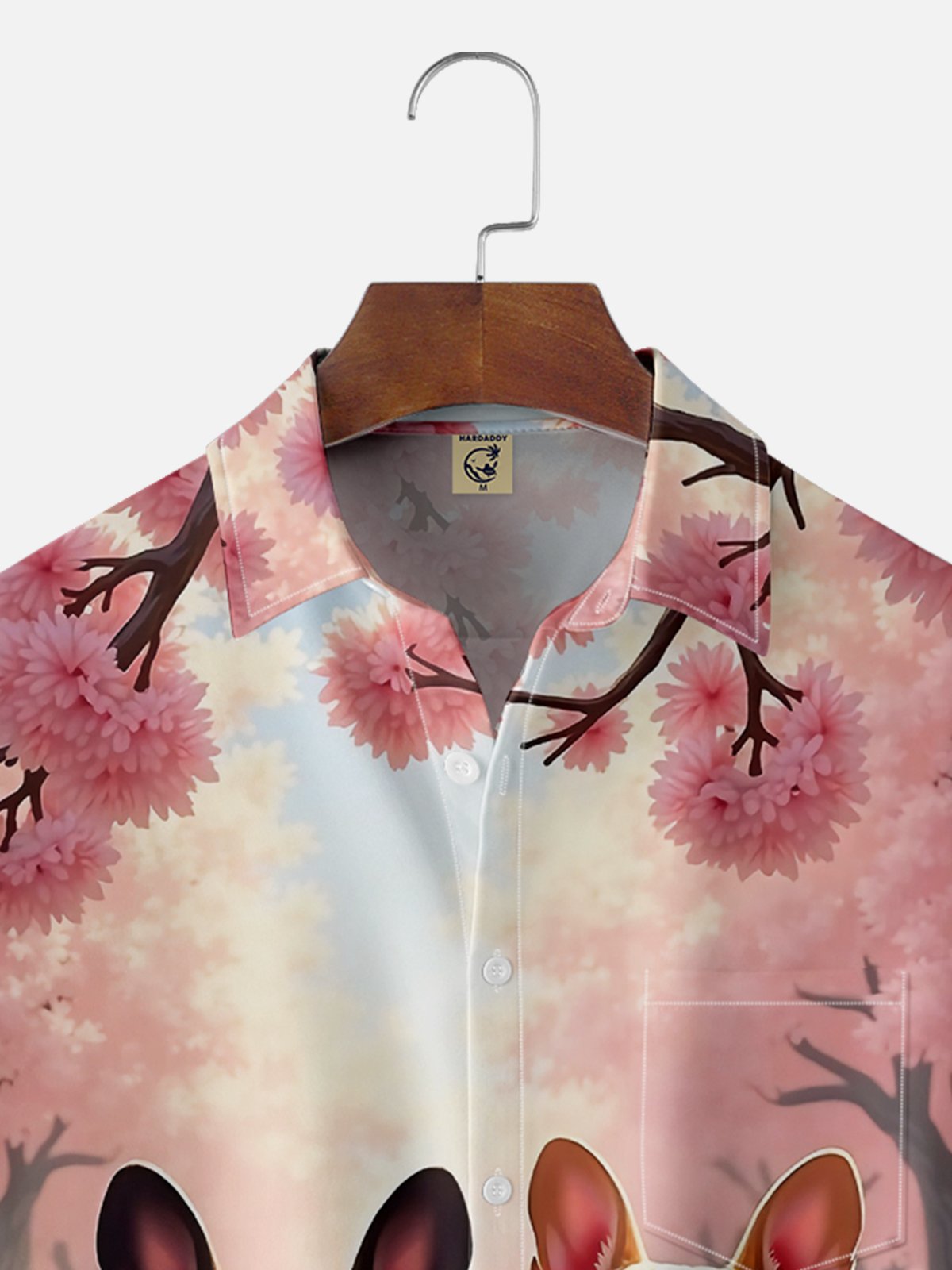 Moisture Wicking Funny Dog Chest Pocket Hawaiian Shirt