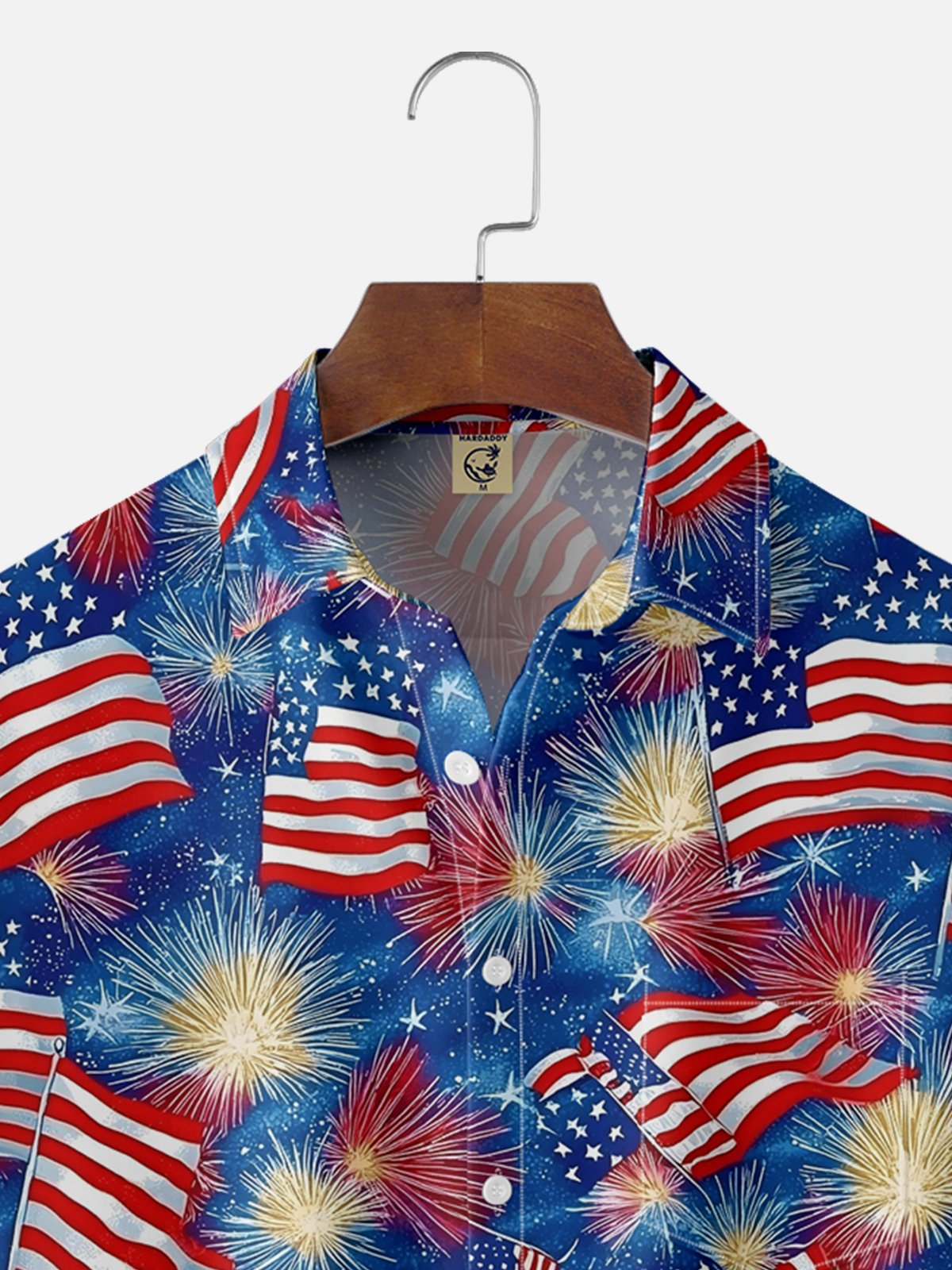 Moisture-wicking American Flag National Patriotic Chest Pocket Casual Shirt