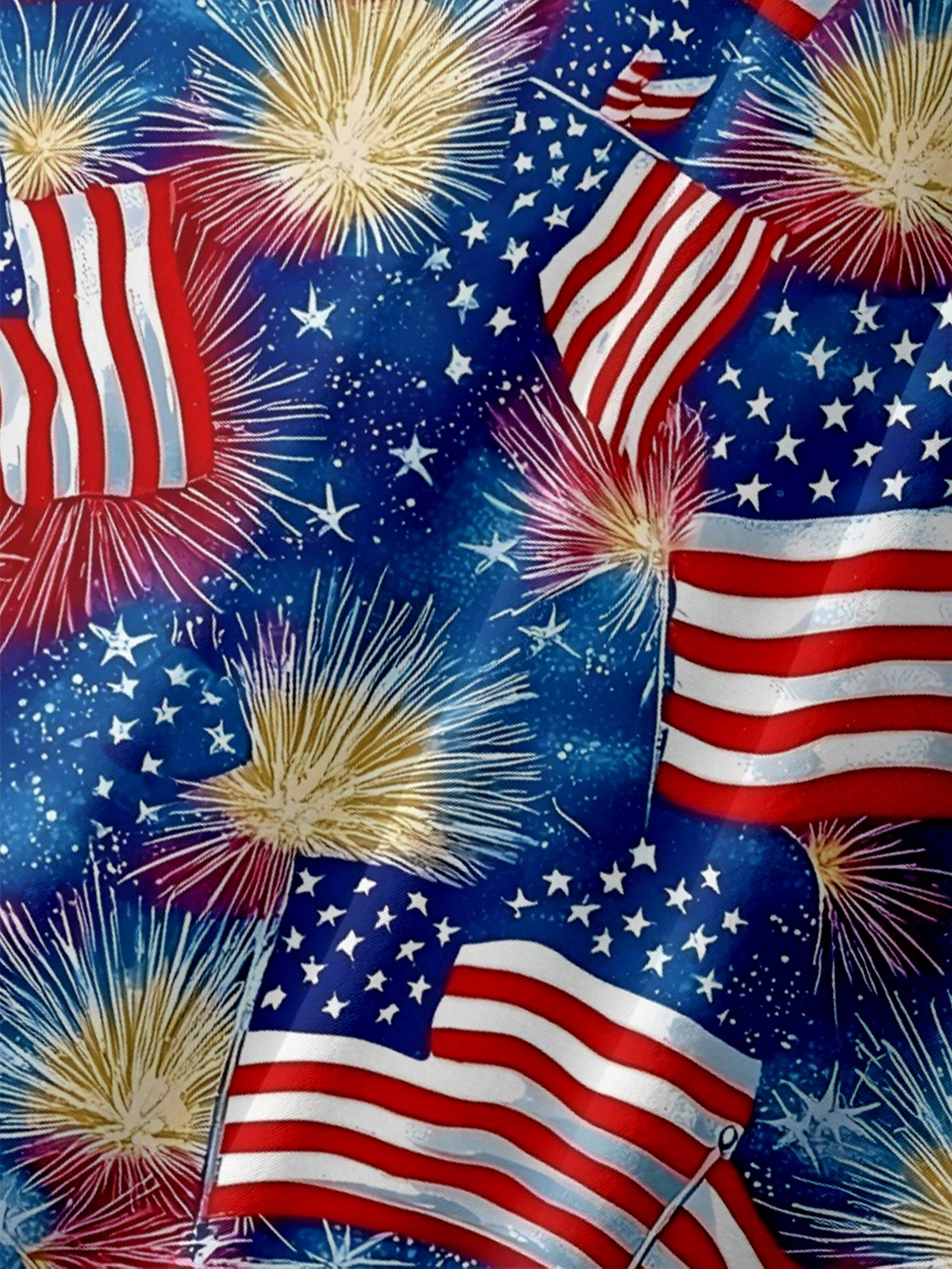 Moisture-wicking American Flag National Patriotic Chest Pocket Casual Shirt