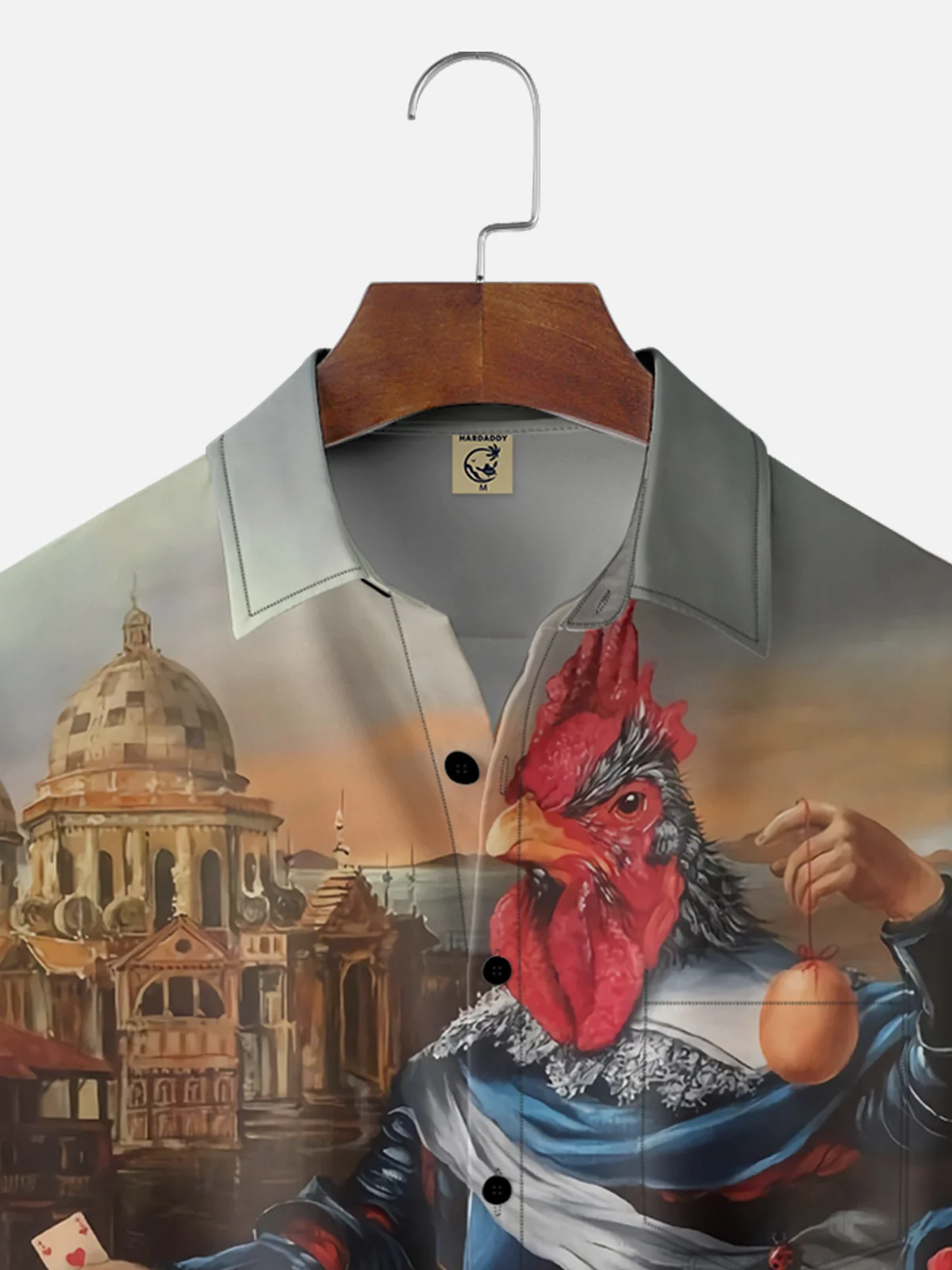 Moisture Wicking Funny Chicken Chest Pocket Hawaiian Shirt