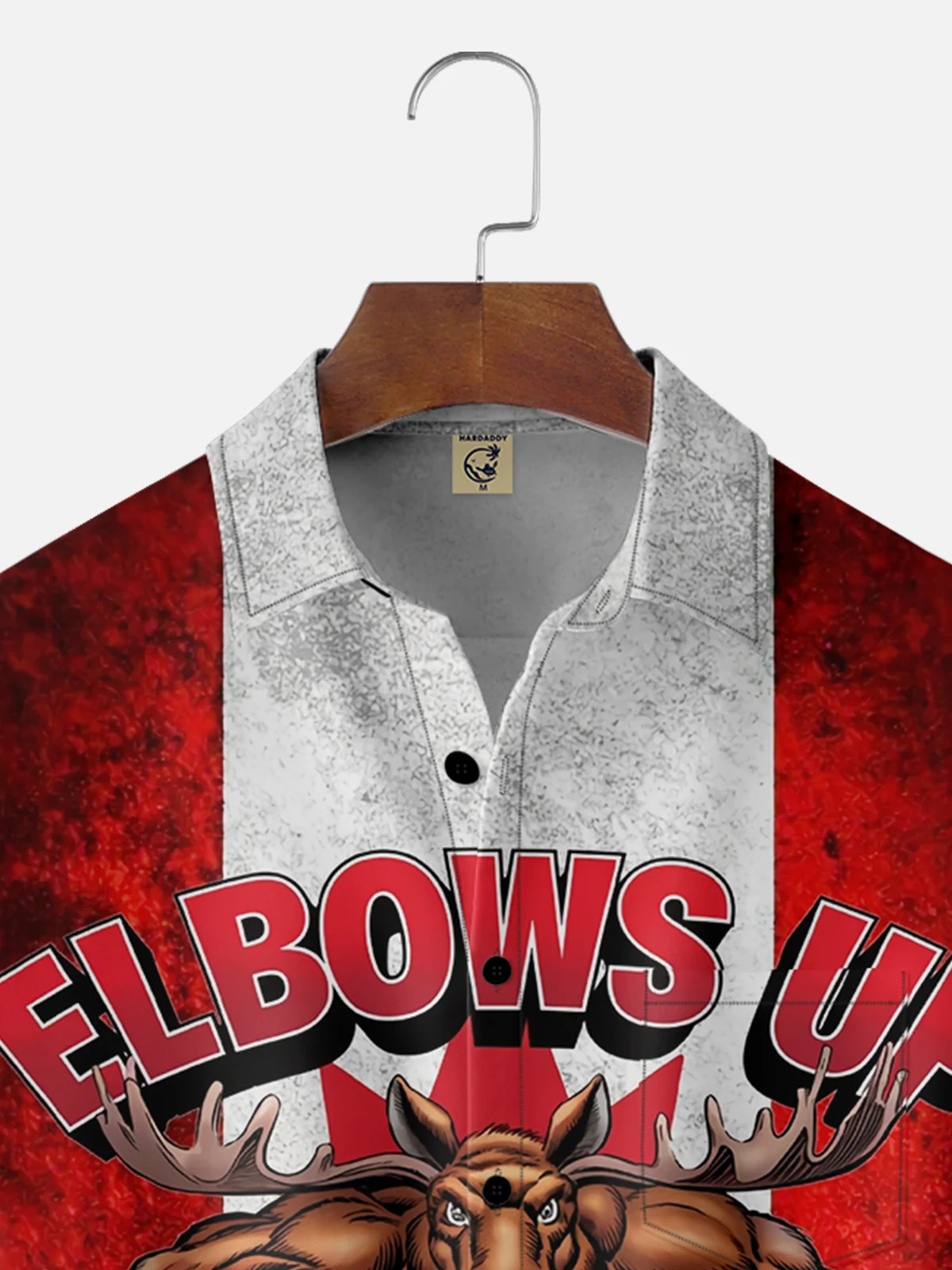 Moisture-wicking Canada Day Elbows Up Chest Pocket Casual Shirt