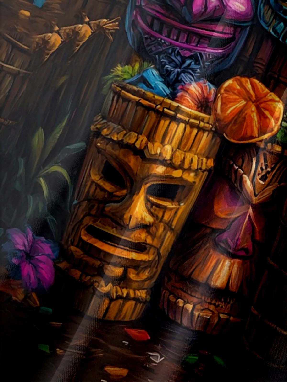 Moisture-wicking Tiki Juice Chest Pocket Hawaiian Shirt