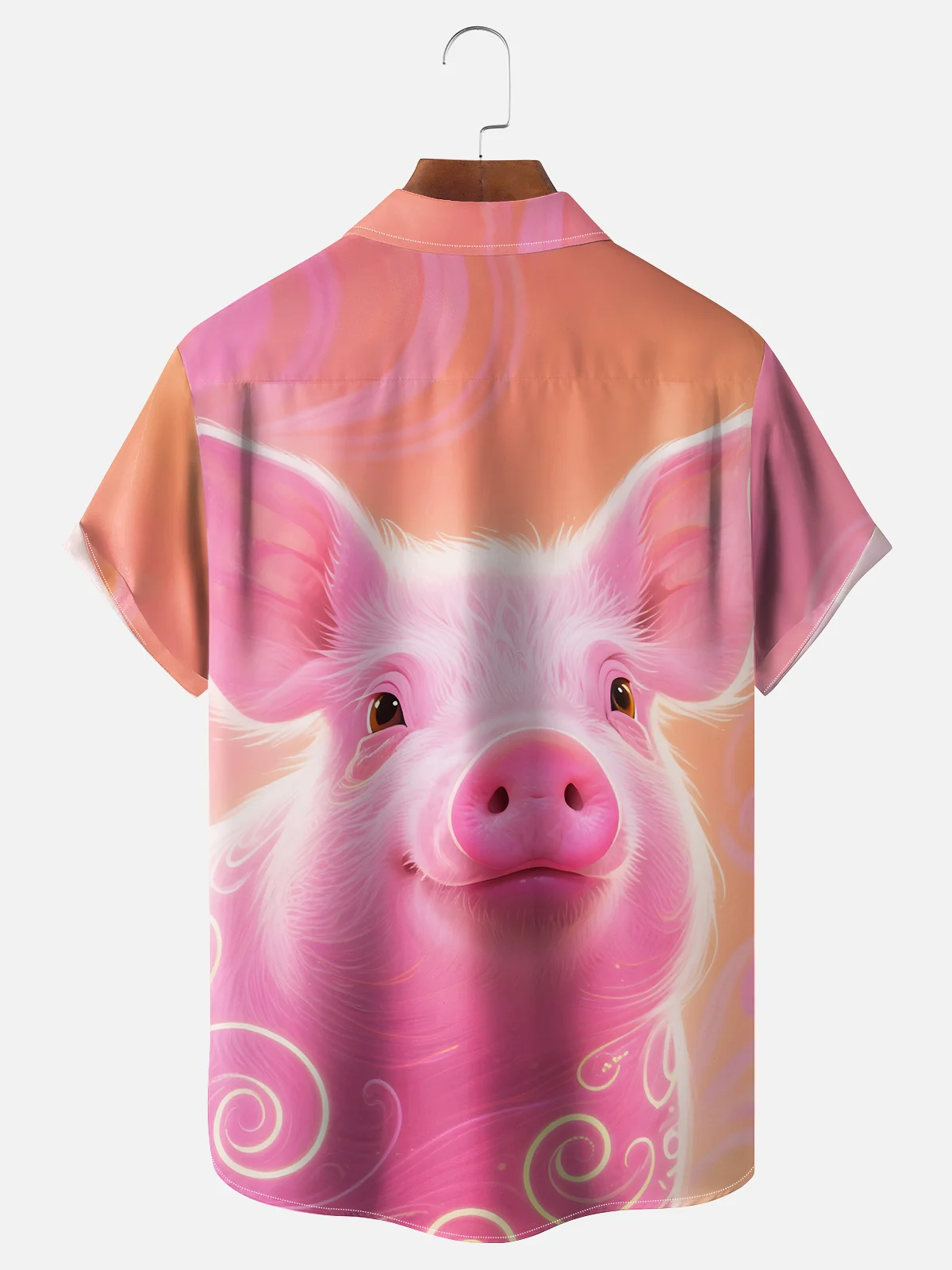 Moisture-wicking Pig Chest Pocket Hawaiian Shirt
