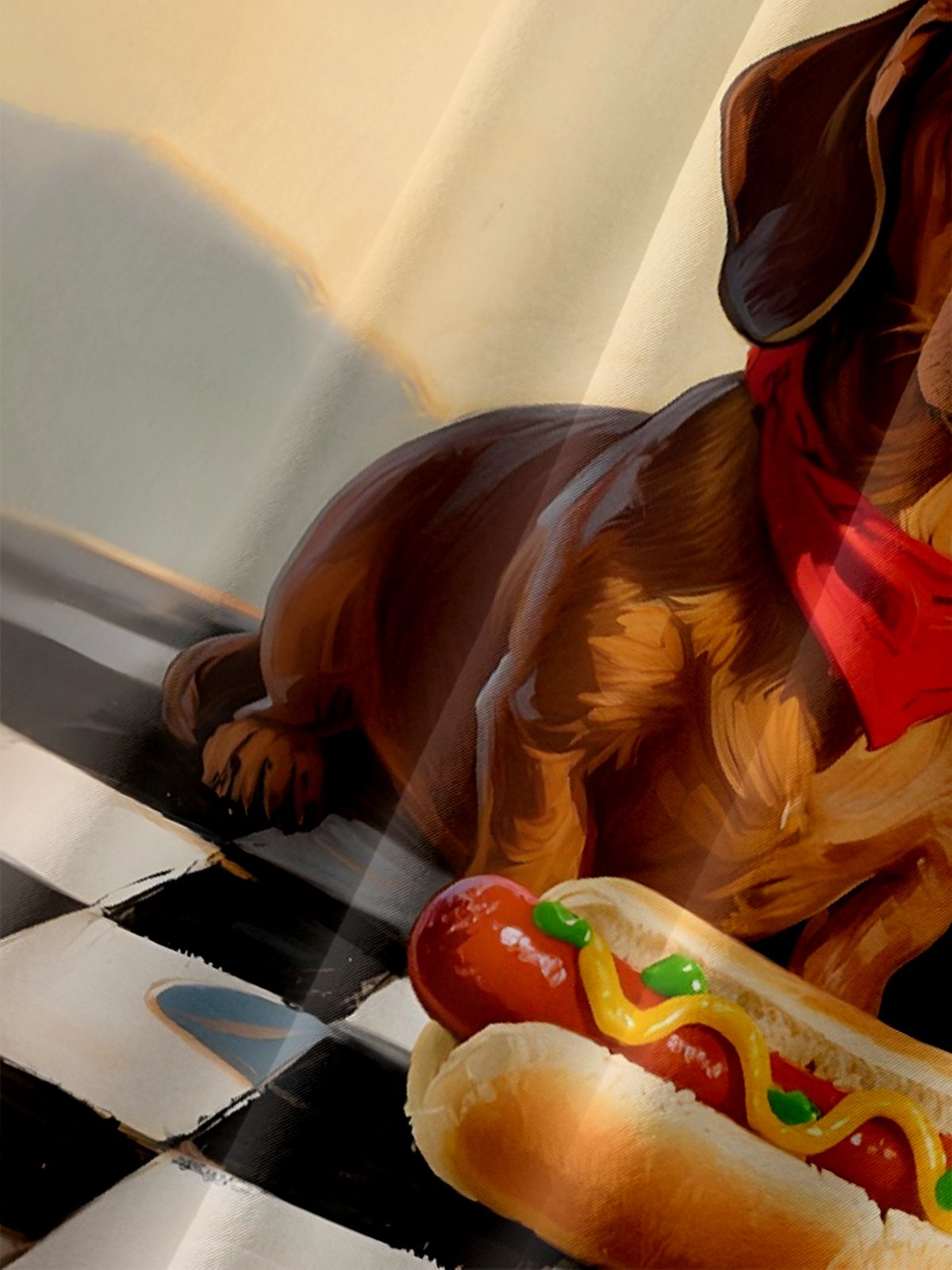 Moisture-wicking Dachshund Hot Dog Chest Pocket Casual Shirt