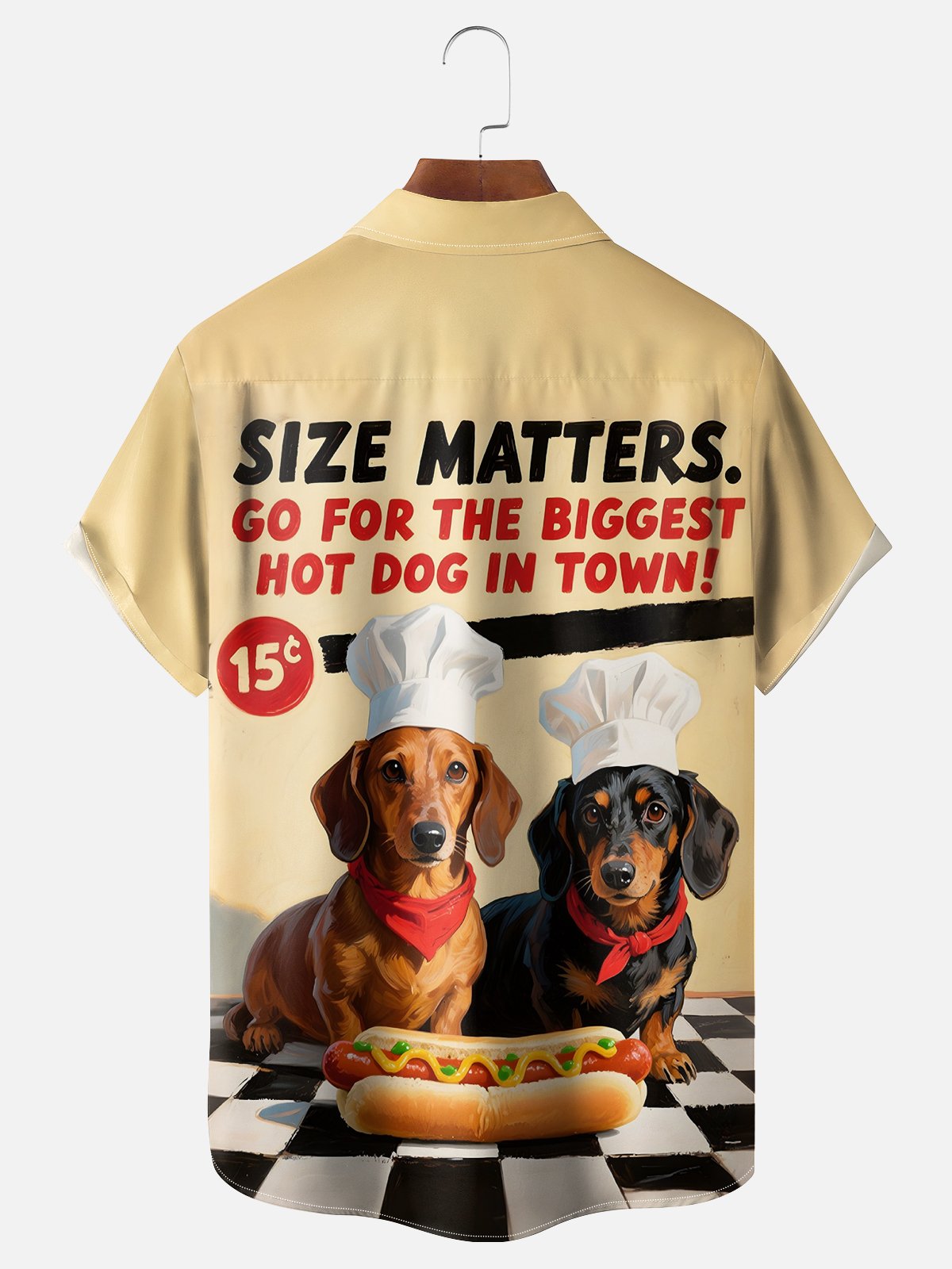 Moisture-wicking Dachshund Hot Dog Chest Pocket Casual Shirt