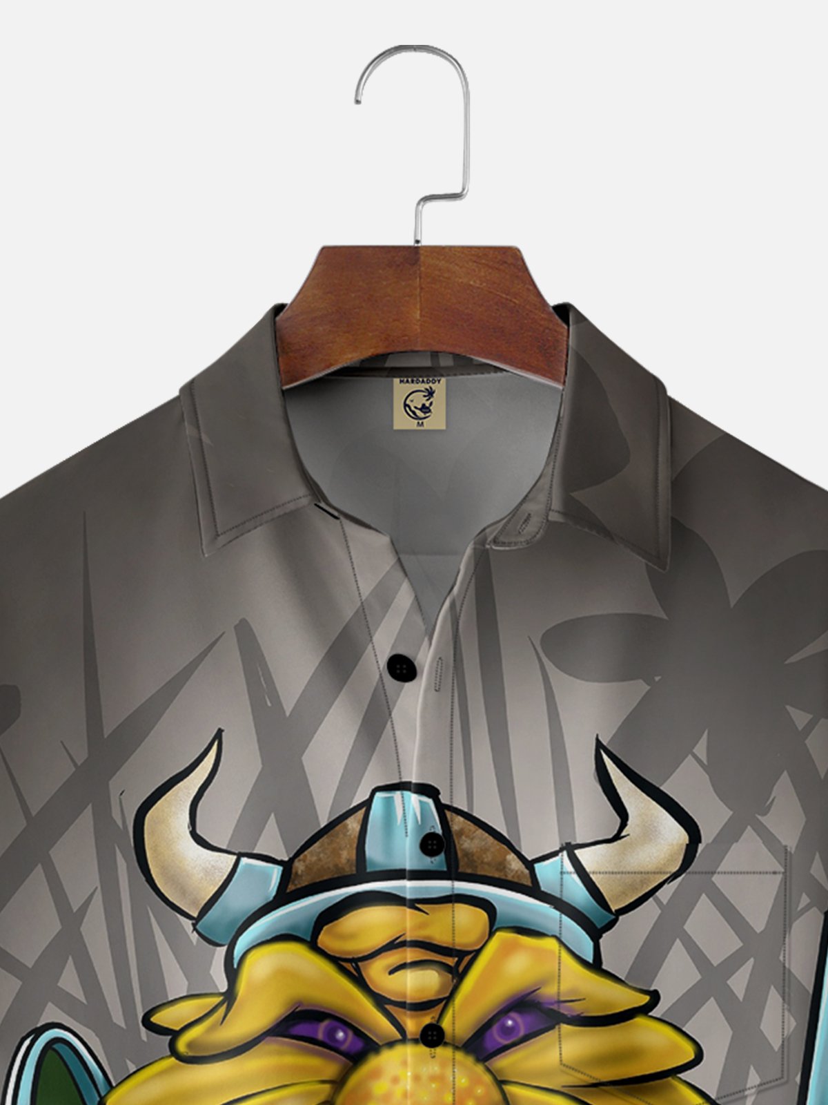 Hardaddy X Artist John Nelson Moisture-wicking Gnome Viking Soldier Chest Pocket Hawaiian Shirt