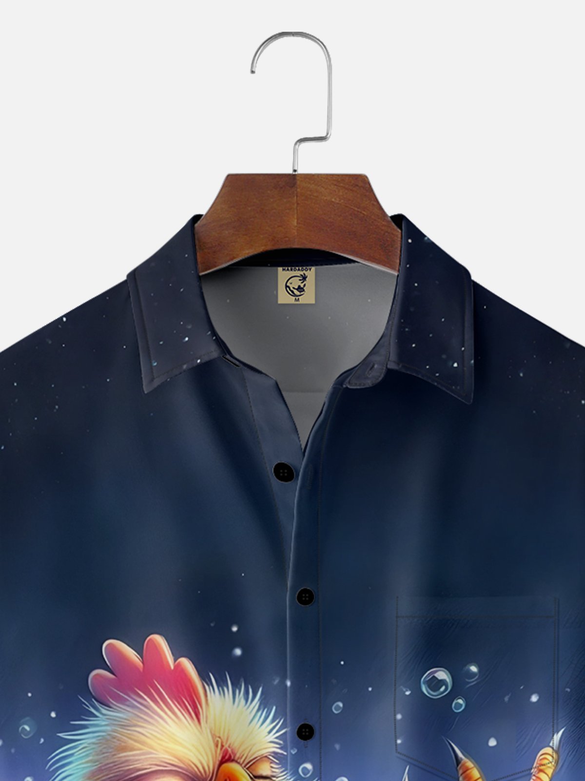 Moisture-wicking Cocktail Chicken Chest Pocket Hawaiian Shirt