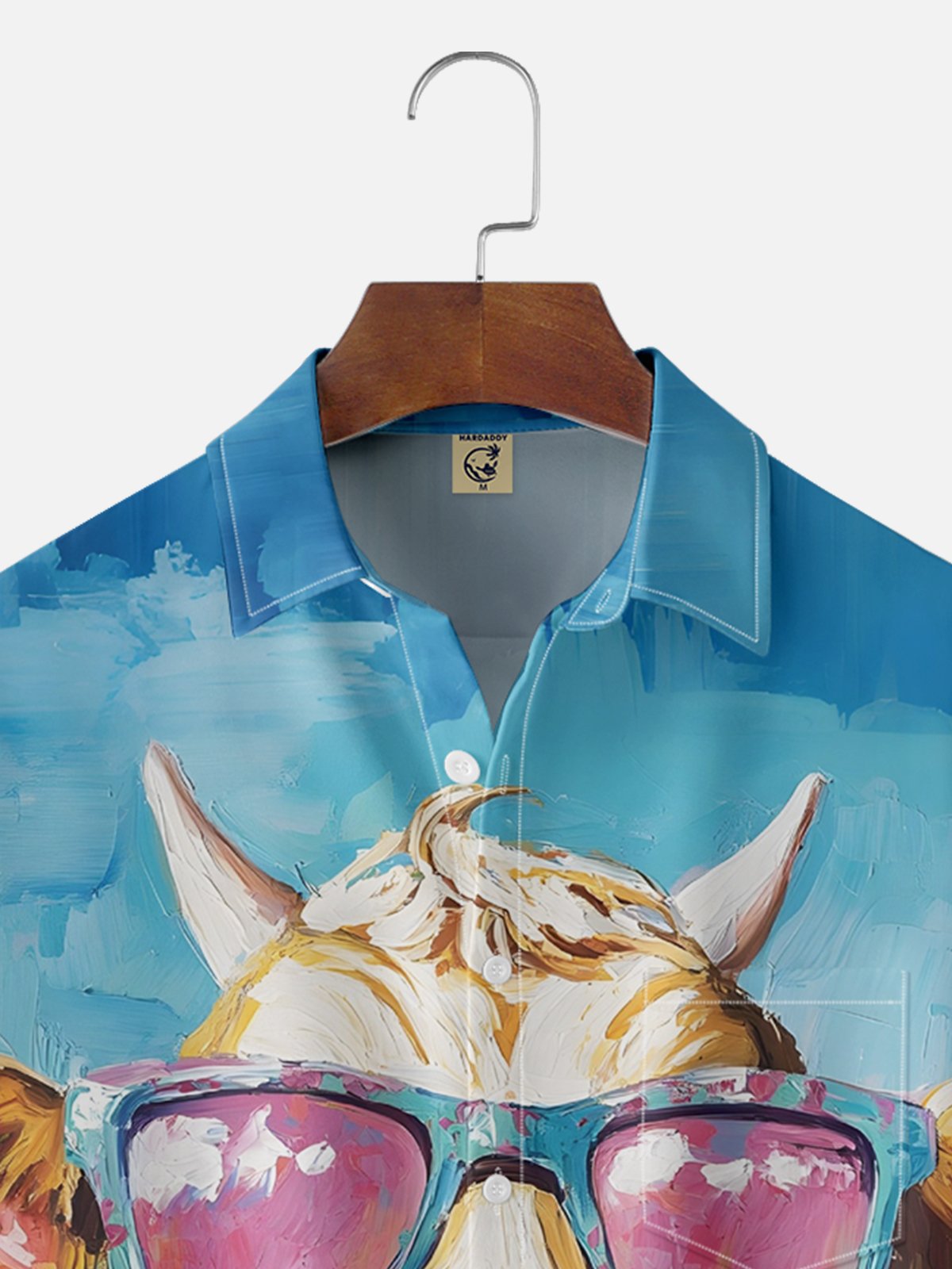 Moisture-wicking Cow Milk Chest Pocket Hawaiian Shirt