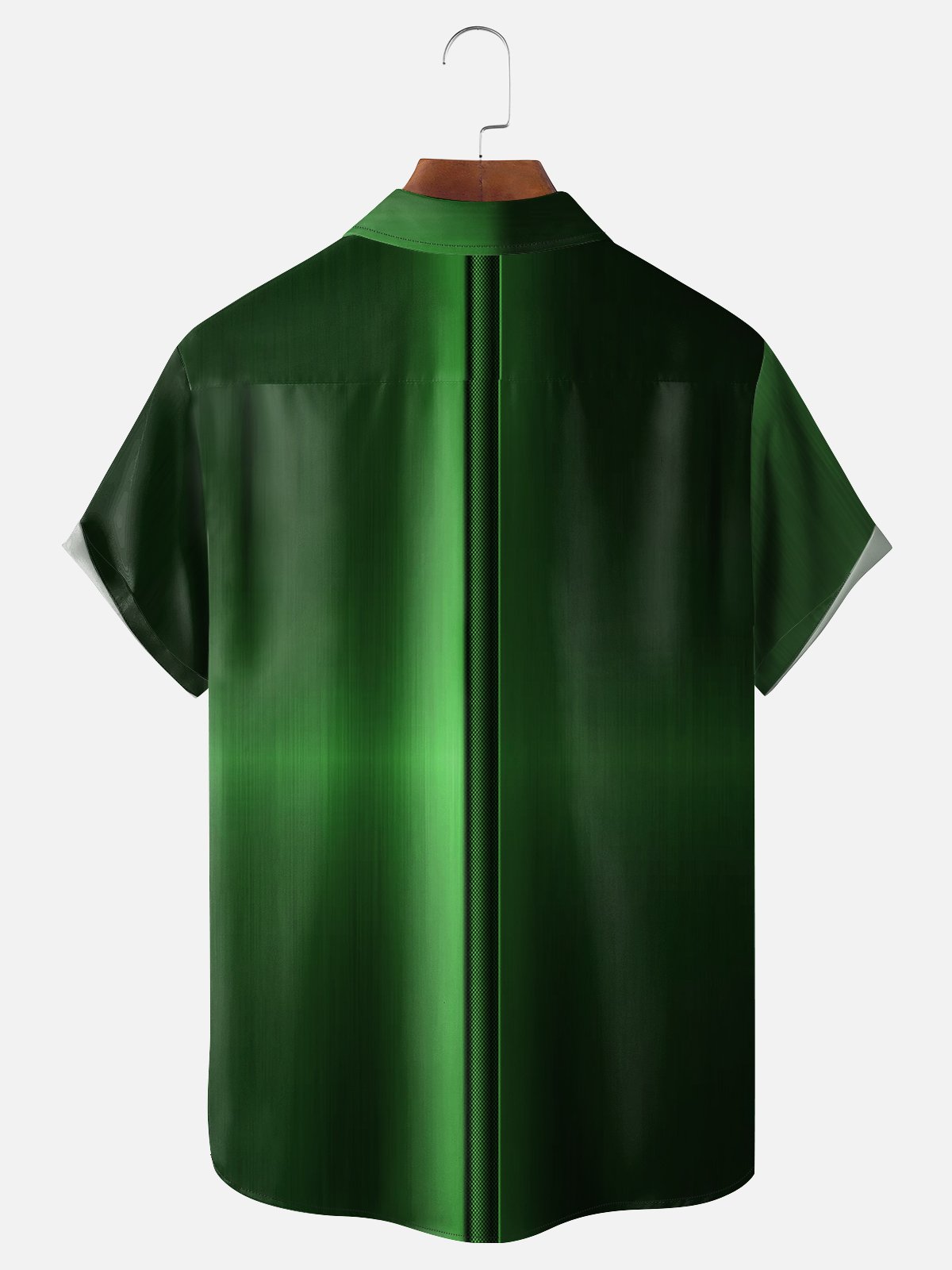Hardaddy Moisture-wicking Breathable Ombre Chest Pocket Bowling Shirt