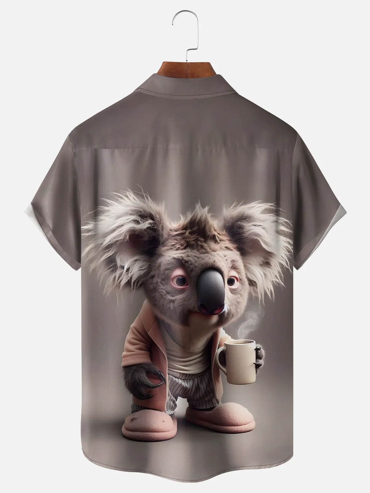 Moisture-wicking Koala Chest Pocket Hawaiian Shirt