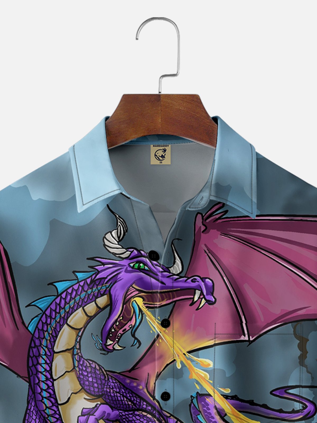 Hardaddy X Artist John Nelson Moisture-wicking Dragon Chest Pocket Hawaiian Shirt