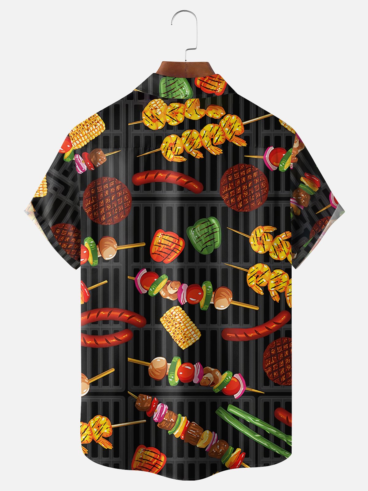 Moisture Wicking BBQ Party Chest Pocket Hawaiian Shirt