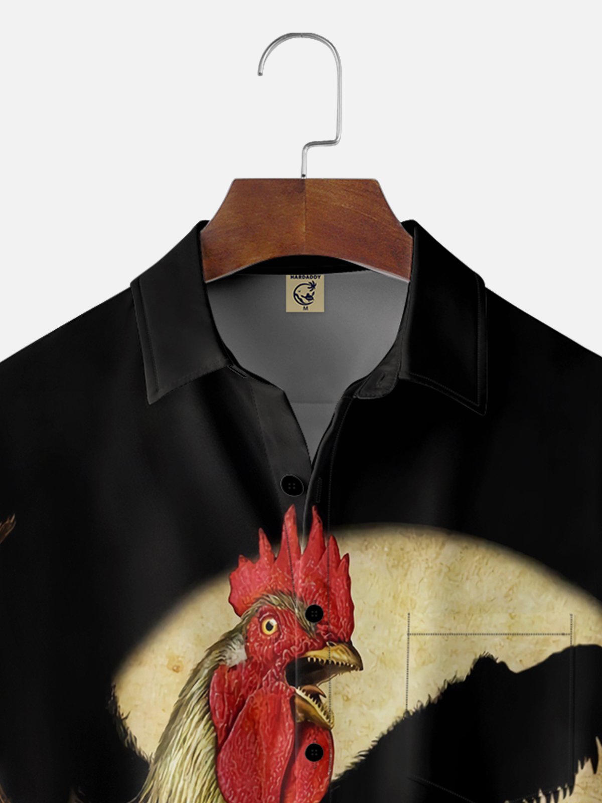 Moisture Wicking Funny Chicken Dinosaur Chest Pocket Hawaiian Shirt