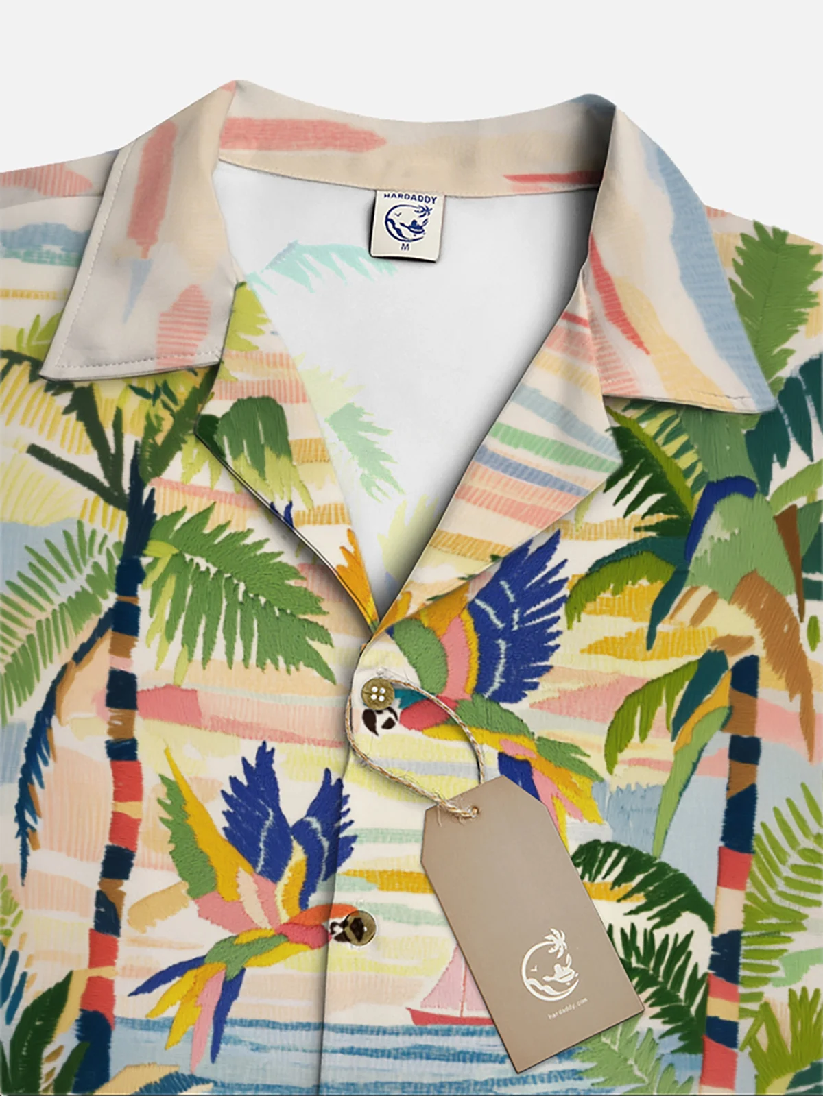Moisture-wicking Parrot Coconut Beach Hawaiian Shirt