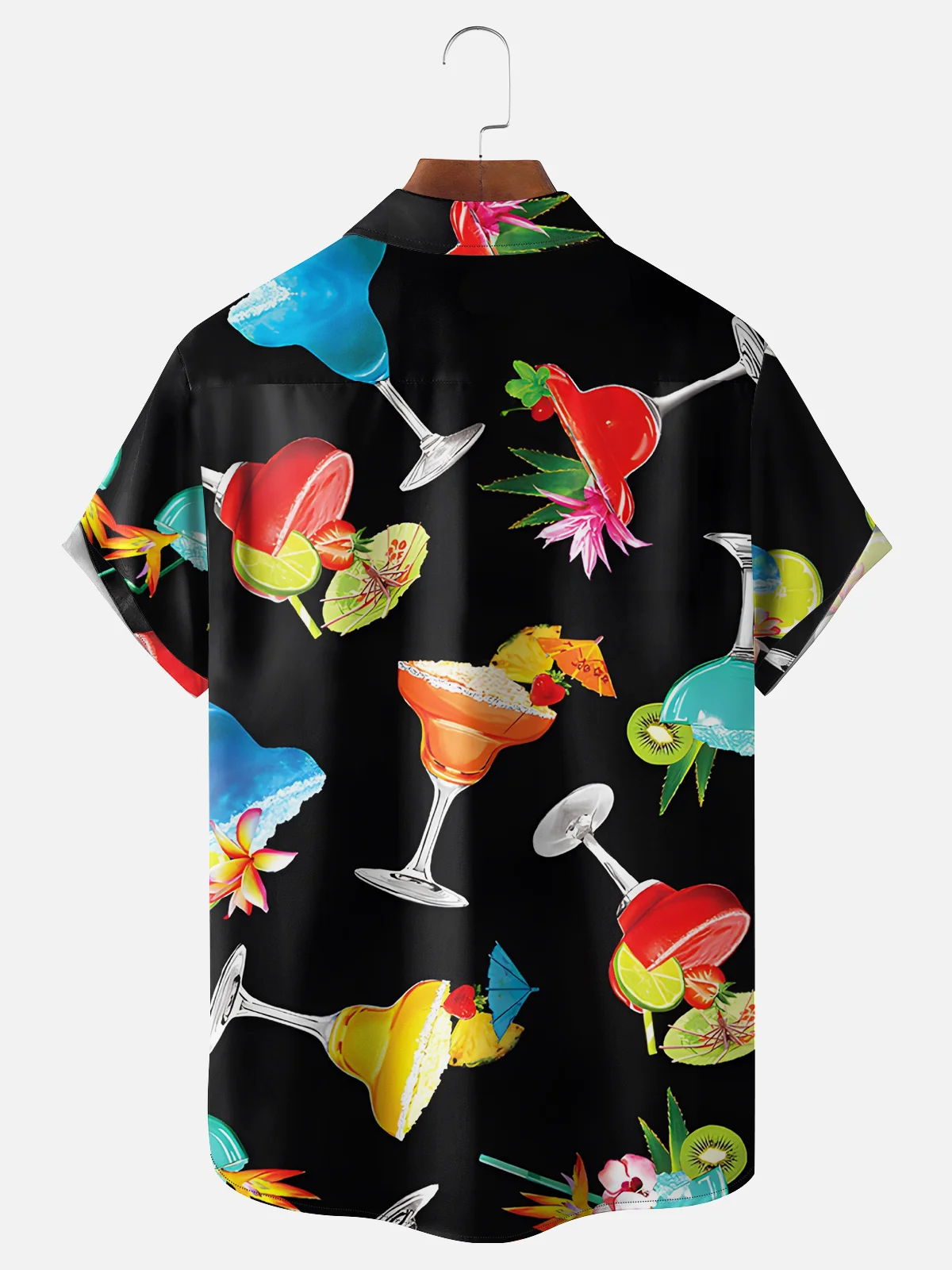 Moisture Wicking Cocktail Chest Pocket Hawaiian Shirt
