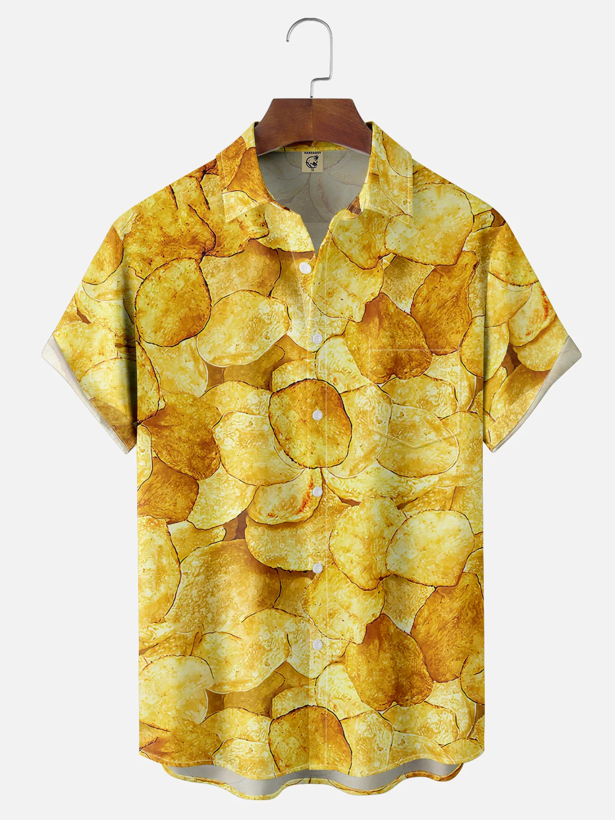 Moisture Wicking Chips Chest Pocket Hawaiian Shirt