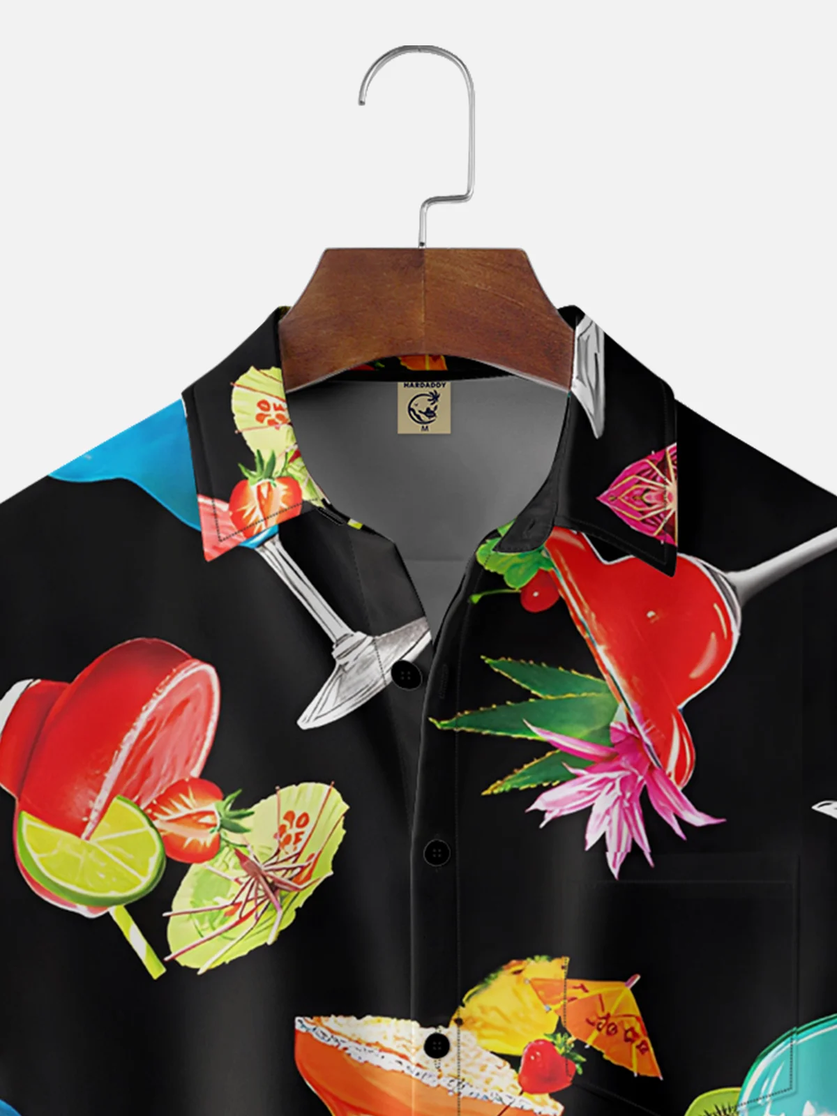 Moisture Wicking Cocktail Chest Pocket Hawaiian Shirt