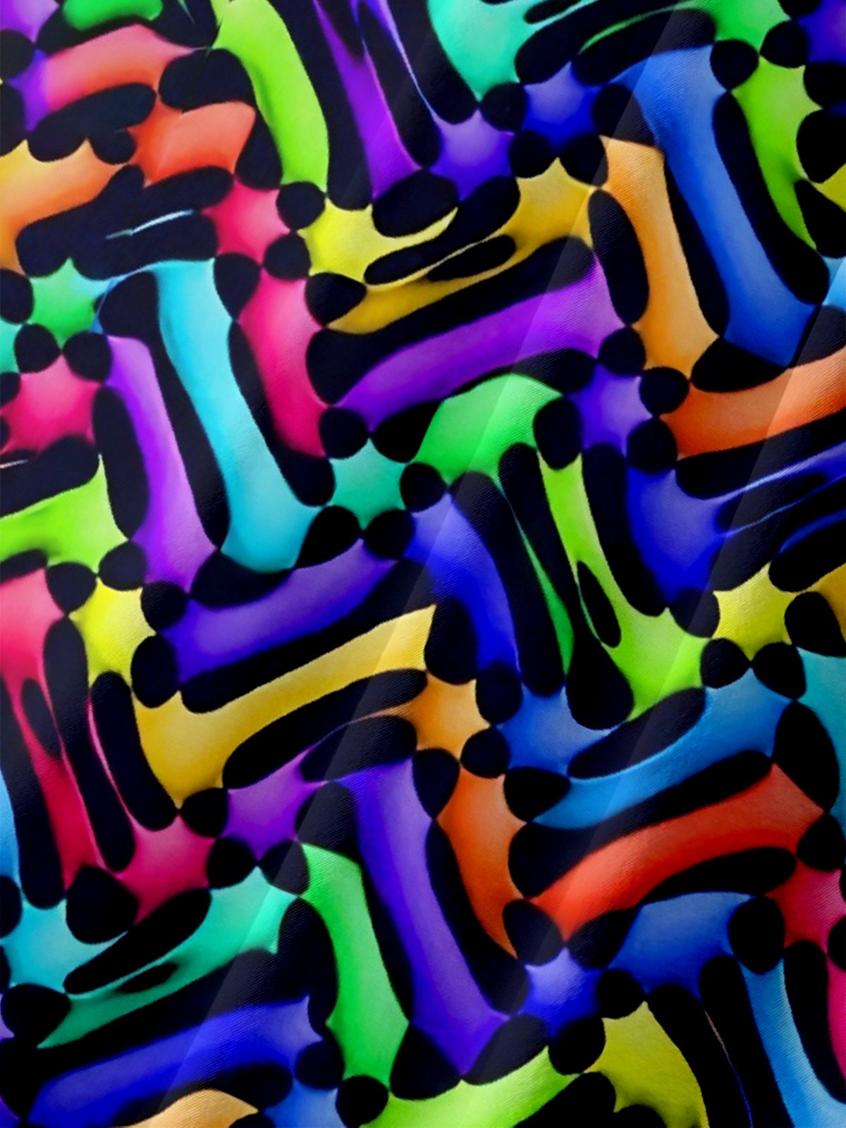 Moisture Wicking Abstract Geometric Chest Pocket Hawaiian Shirt