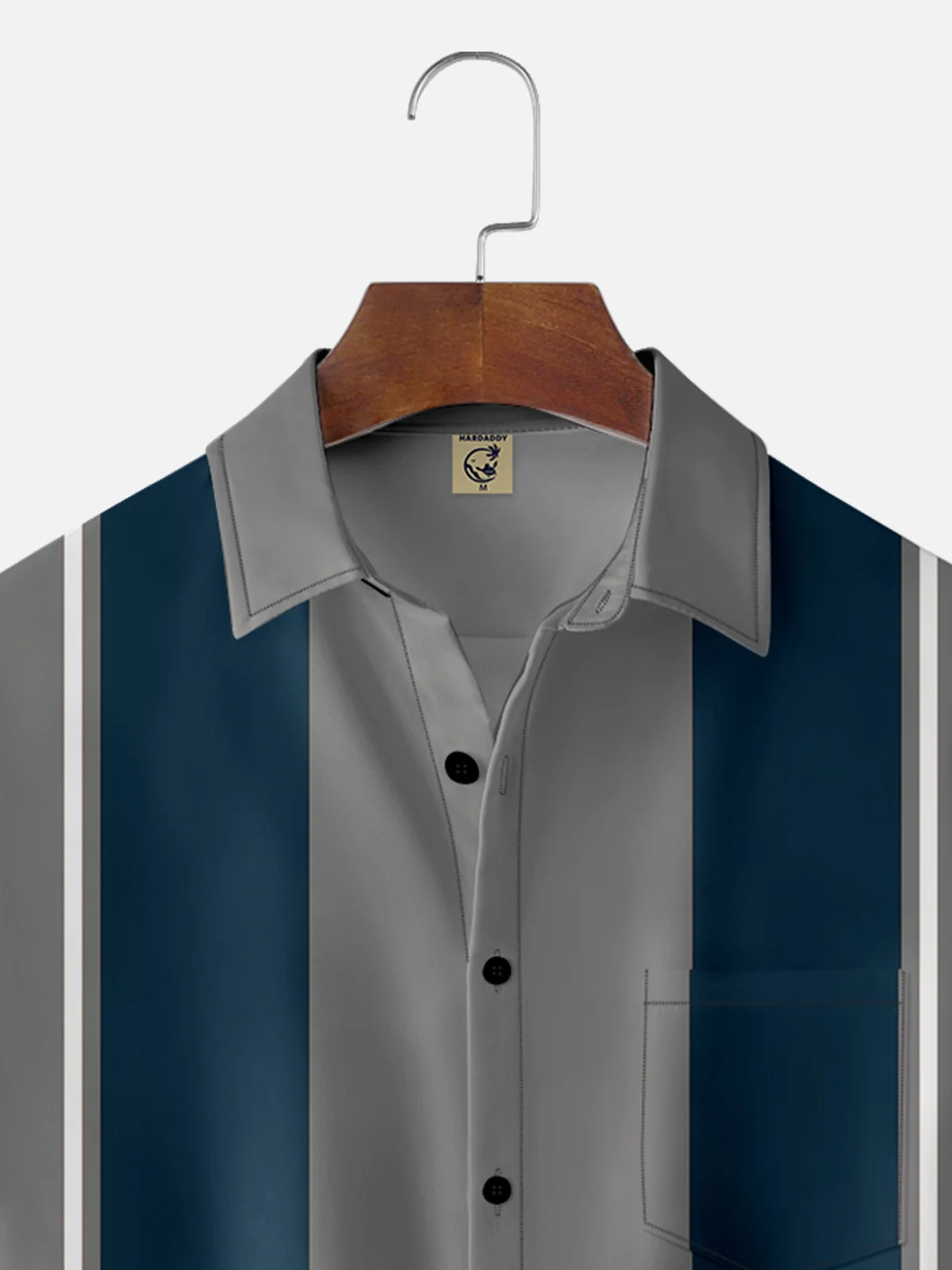 Hardaddy Football Chest Pocket Short Sleeve Bowling Shirt