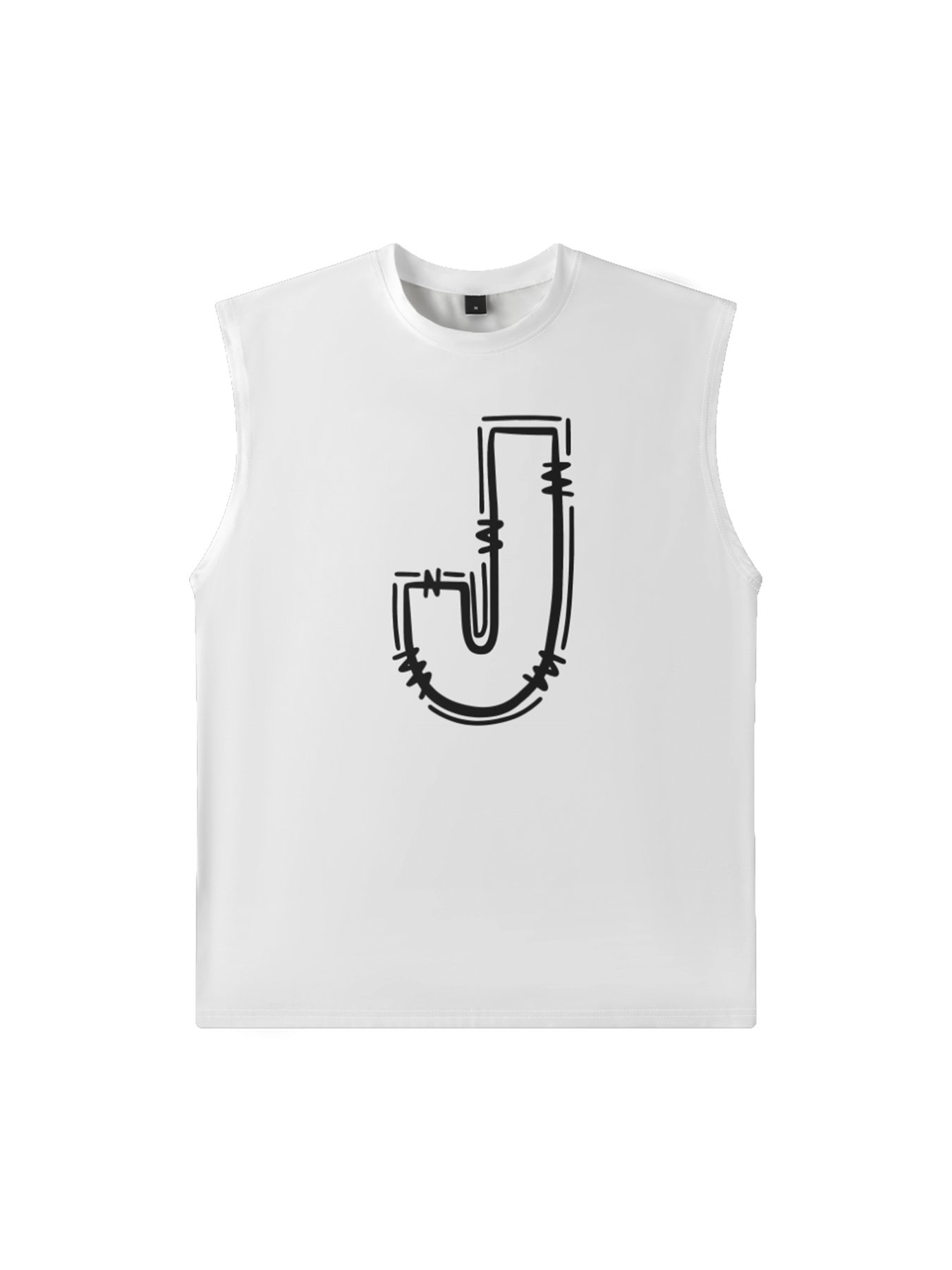 Mens Crewneck Tank Tops J For Jesus Beach Sleeveless Shirt